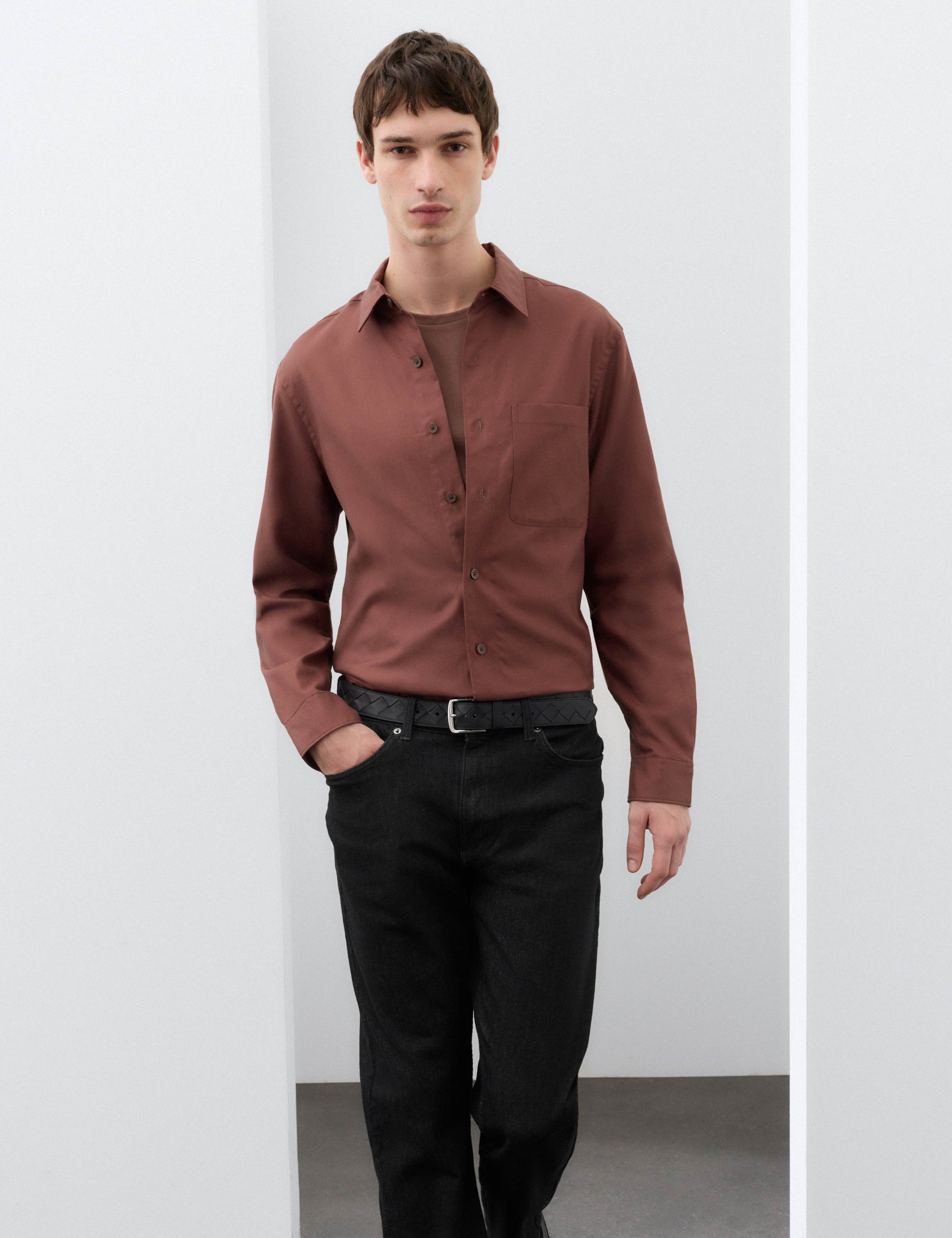 Lyocell Blend Regular Fit Shirt