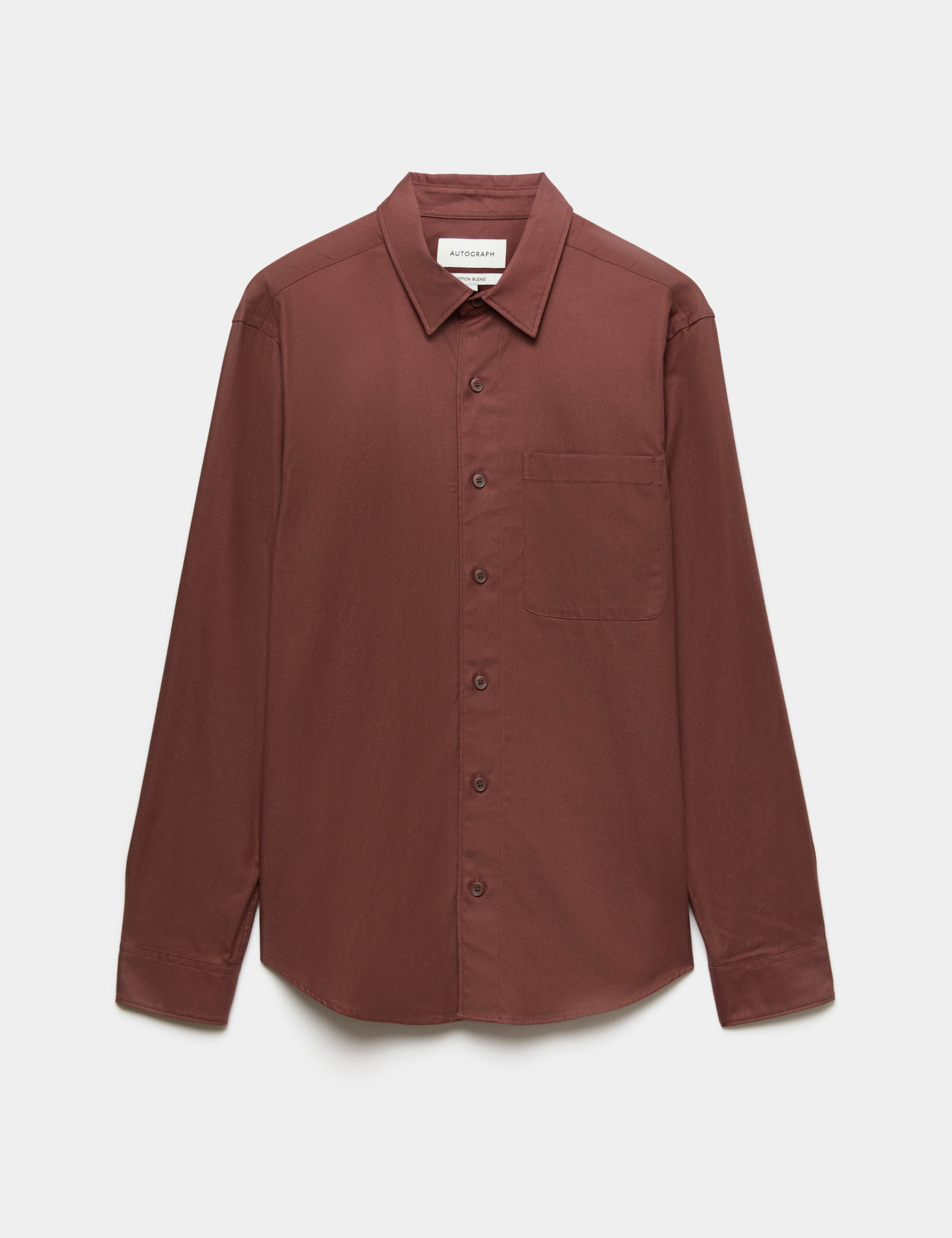 Lyocell Blend Regular Fit Shirt