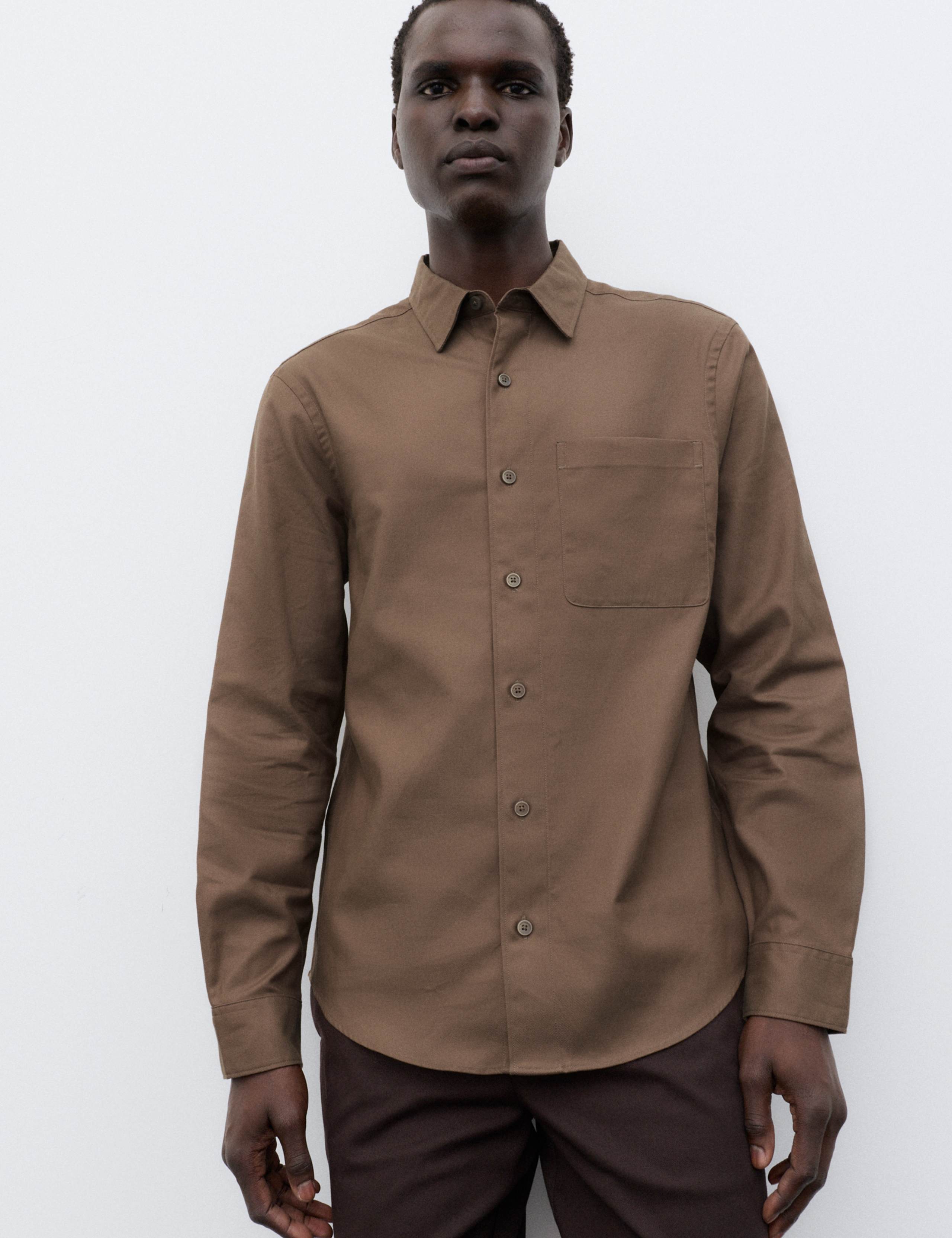 Lyocell Blend Regular Fit Shirt