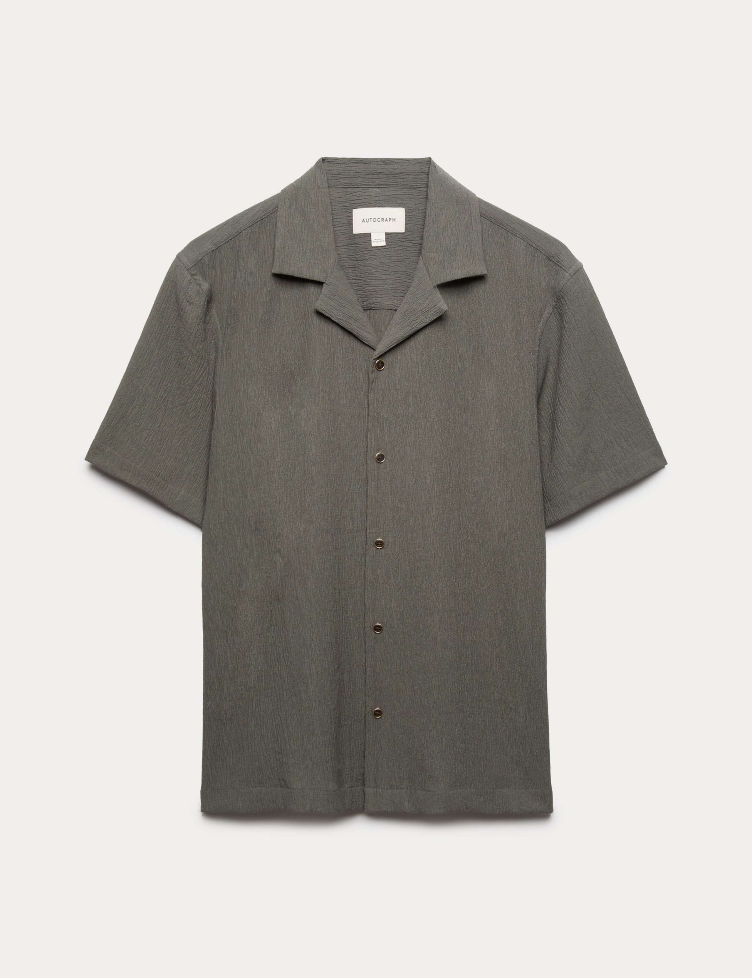 Relaxed Fit Crinkle Seersucker Shirt