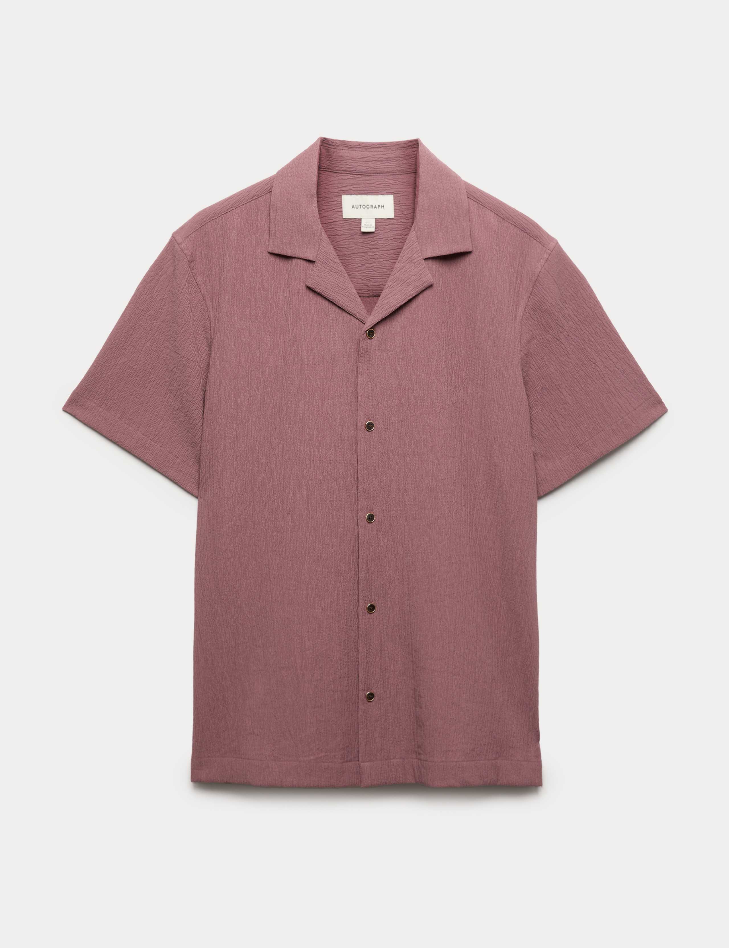 Relaxed Fit Crinkle Seersucker Shirt