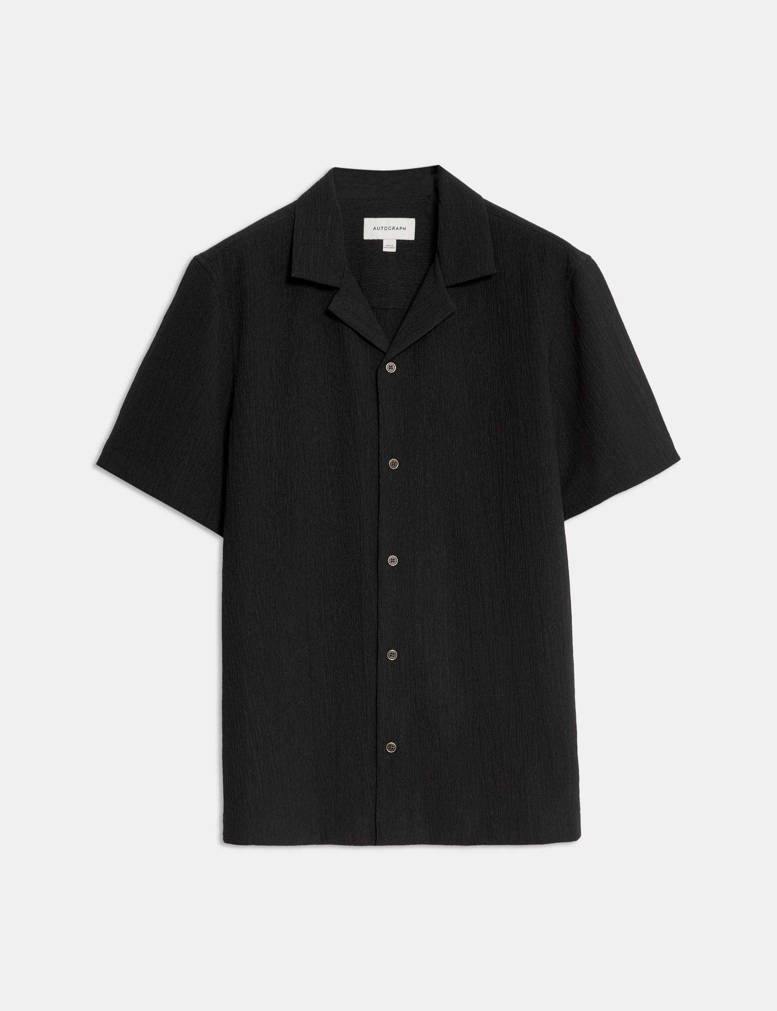 Regular Fit Crinkle Seersucker Shirt