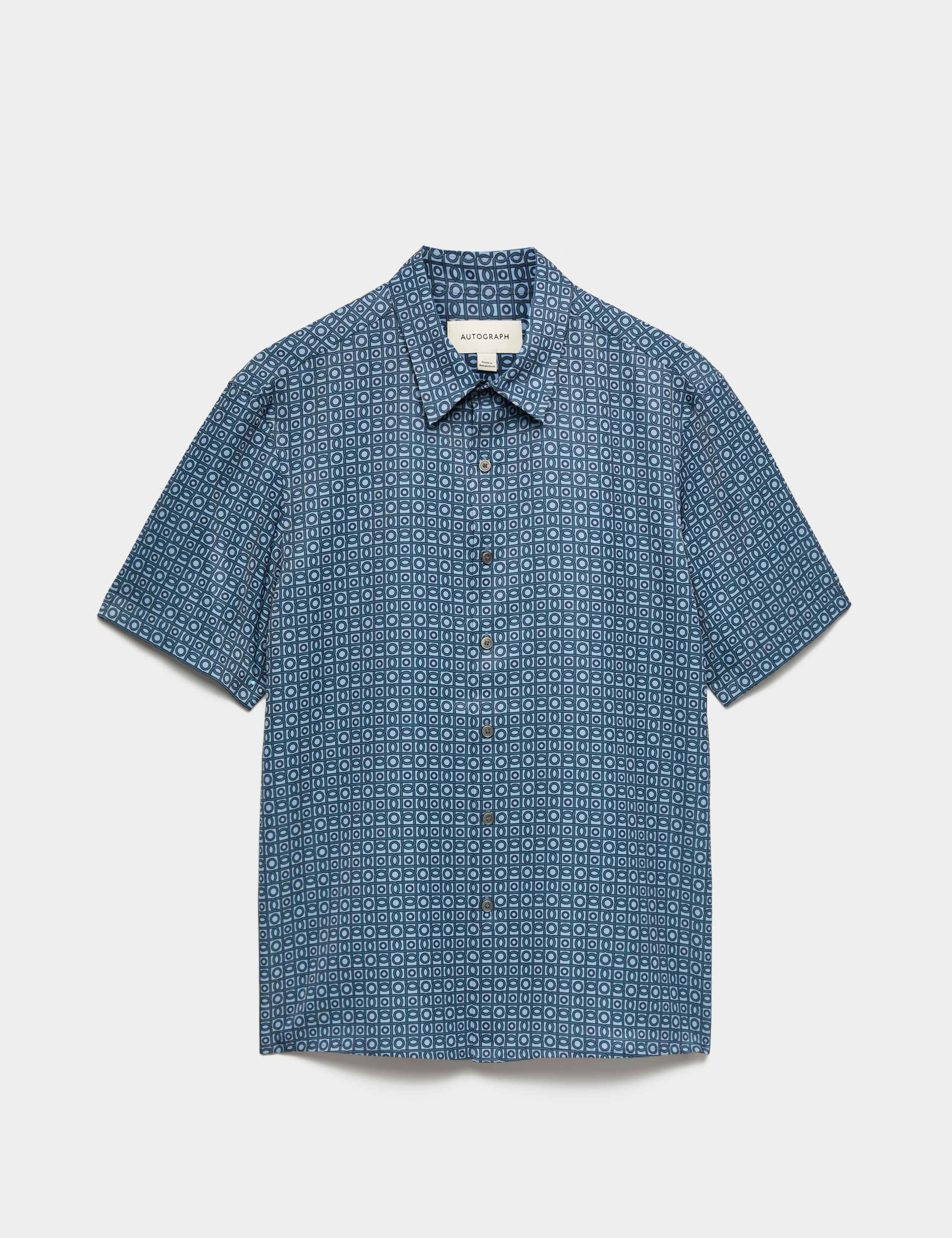 Geometric Print Short Sleeve Shirt