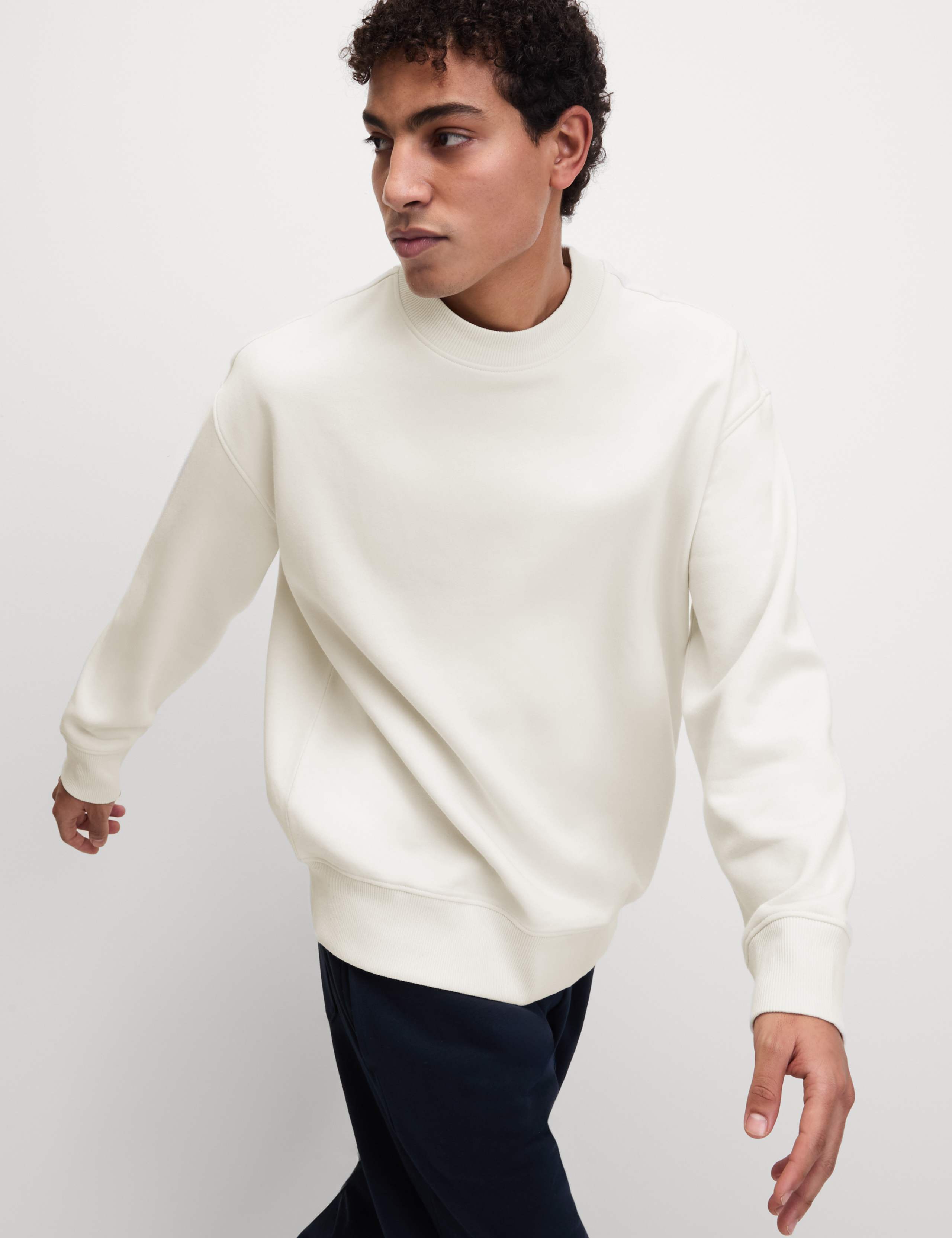 Oversized Cotton Rich Crew Neck Sweatshirt