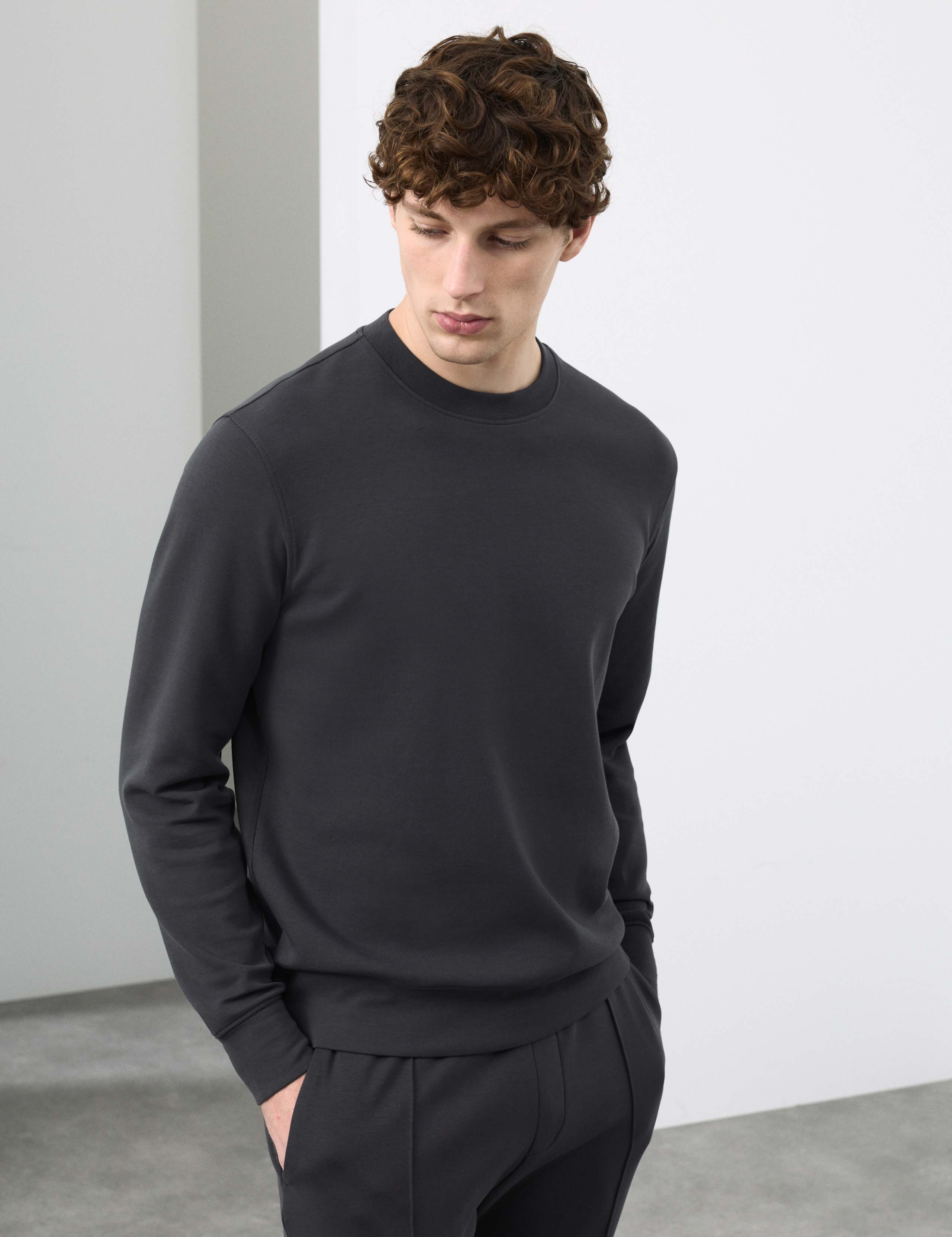 Cotton Rich Crew Neck Sweatshirt