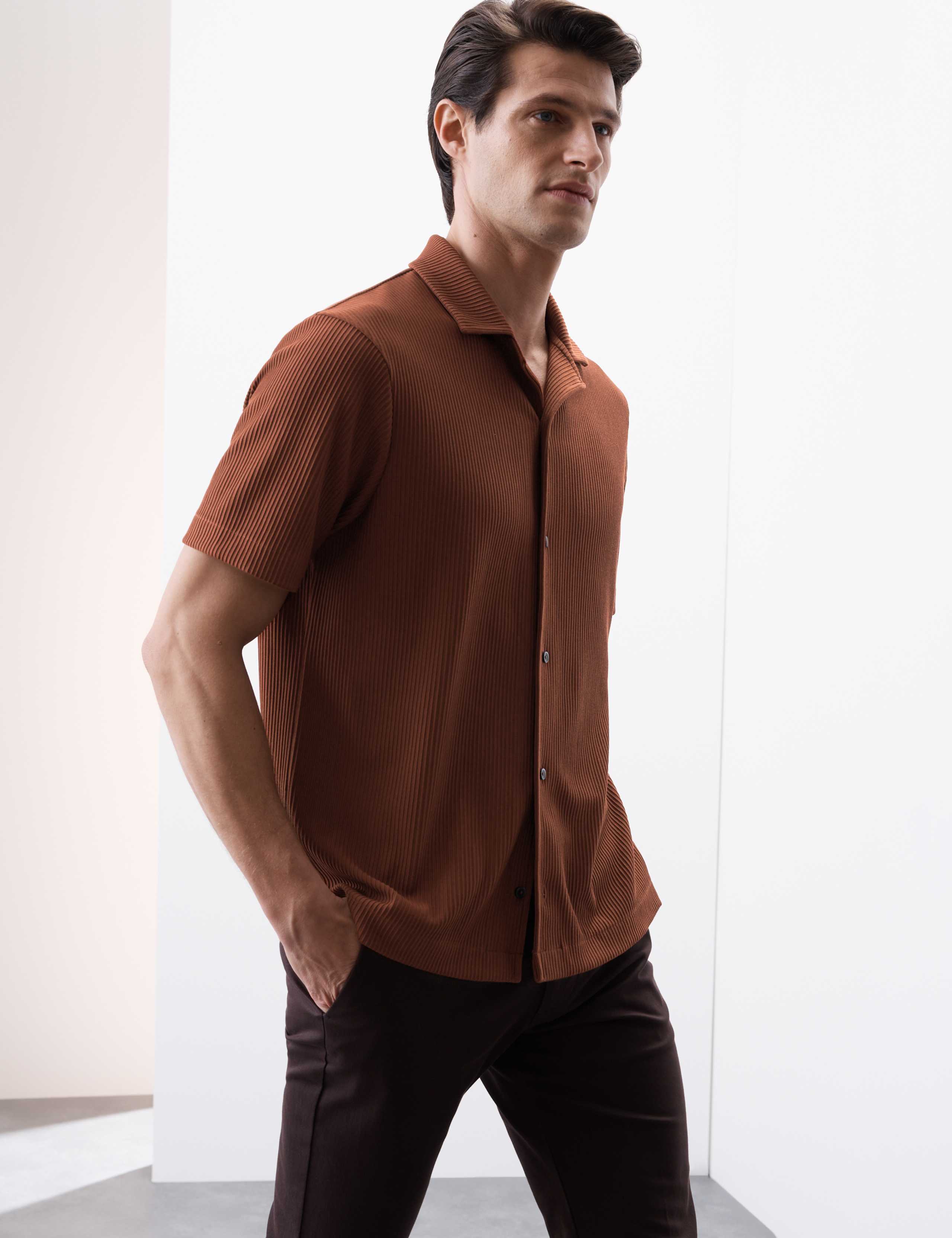 Cuban Collar Ottoman Revere Shirt