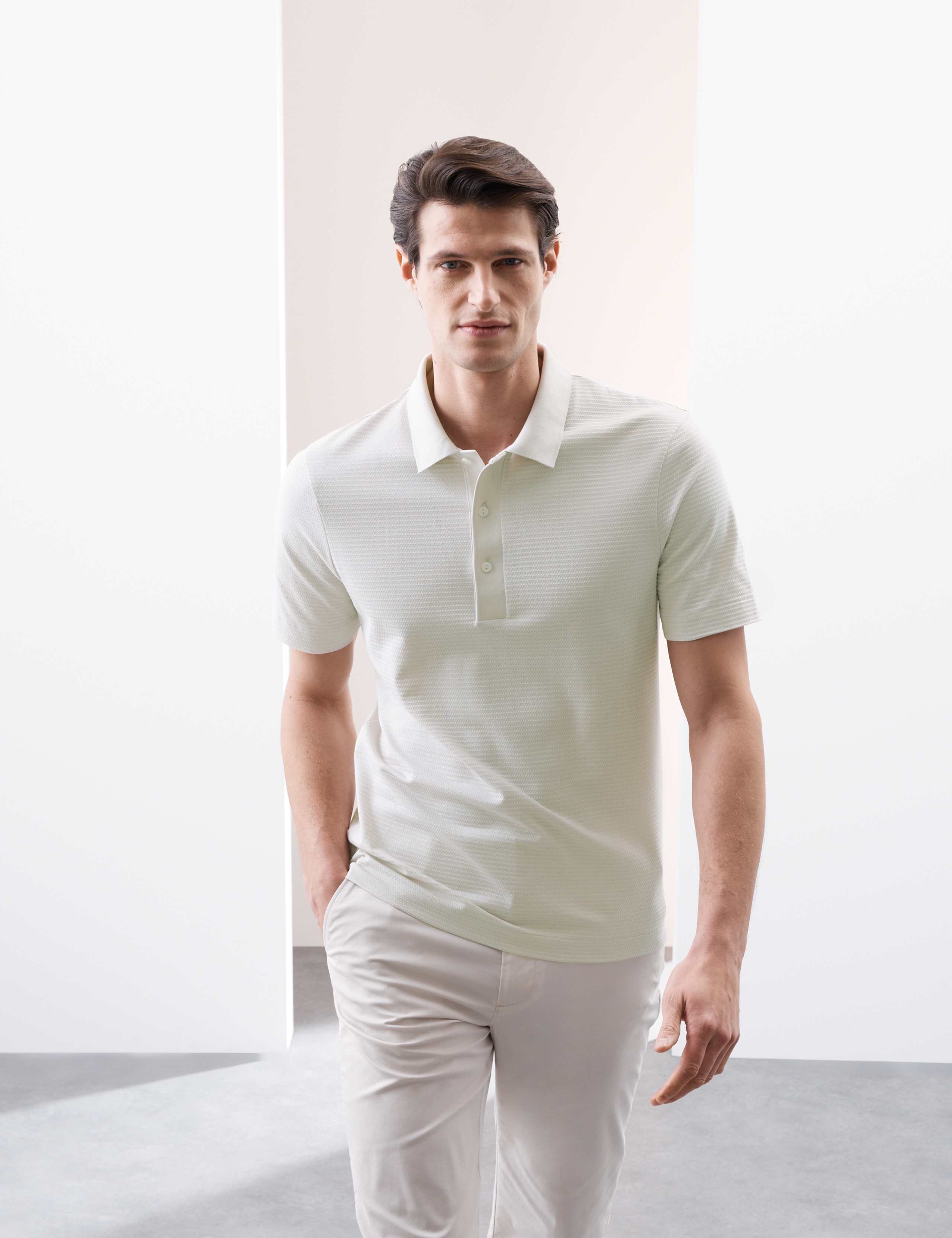 Pure Supima® Cotton Textured Polo Shirt