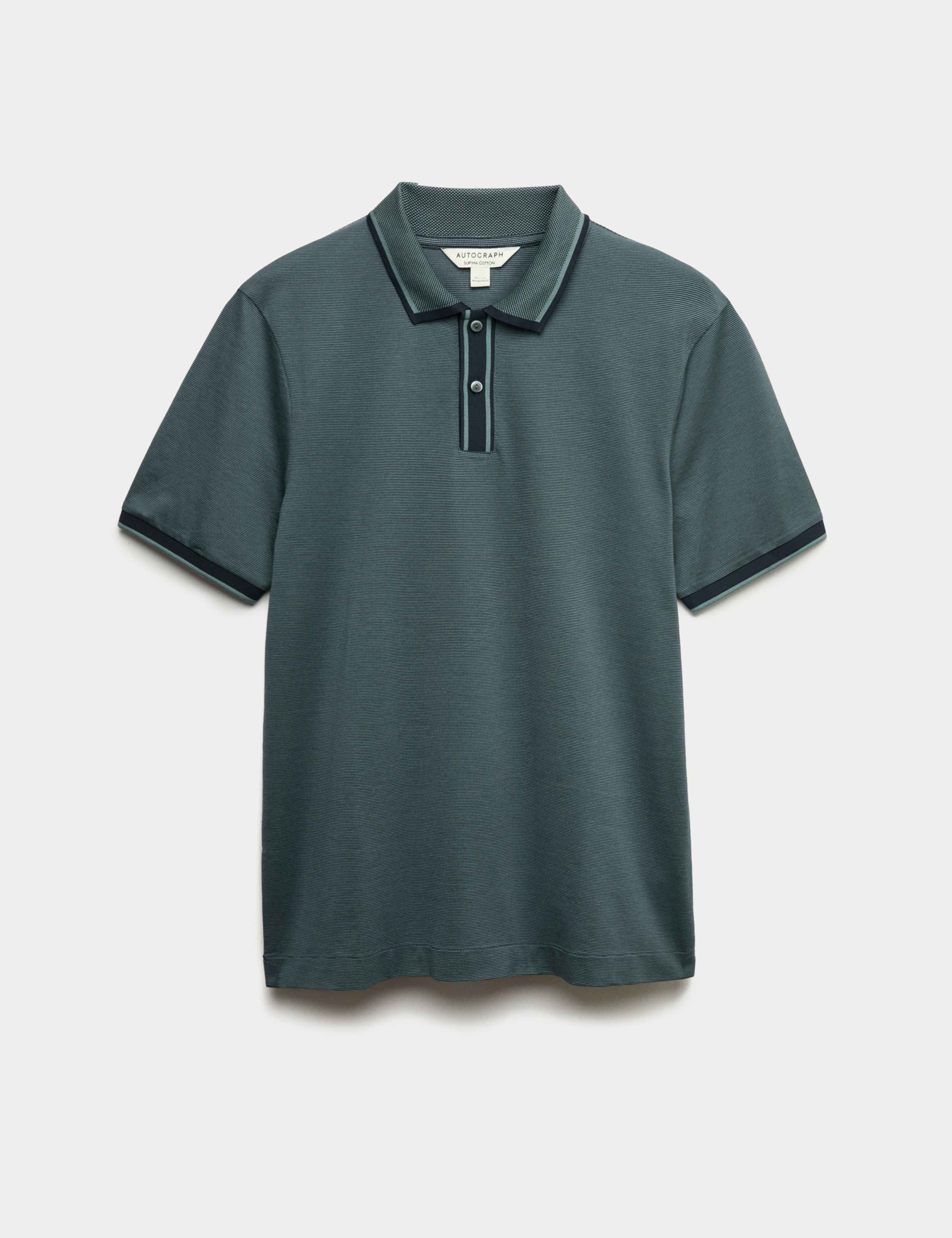 Pure Cotton Jacquard Polo Shirt