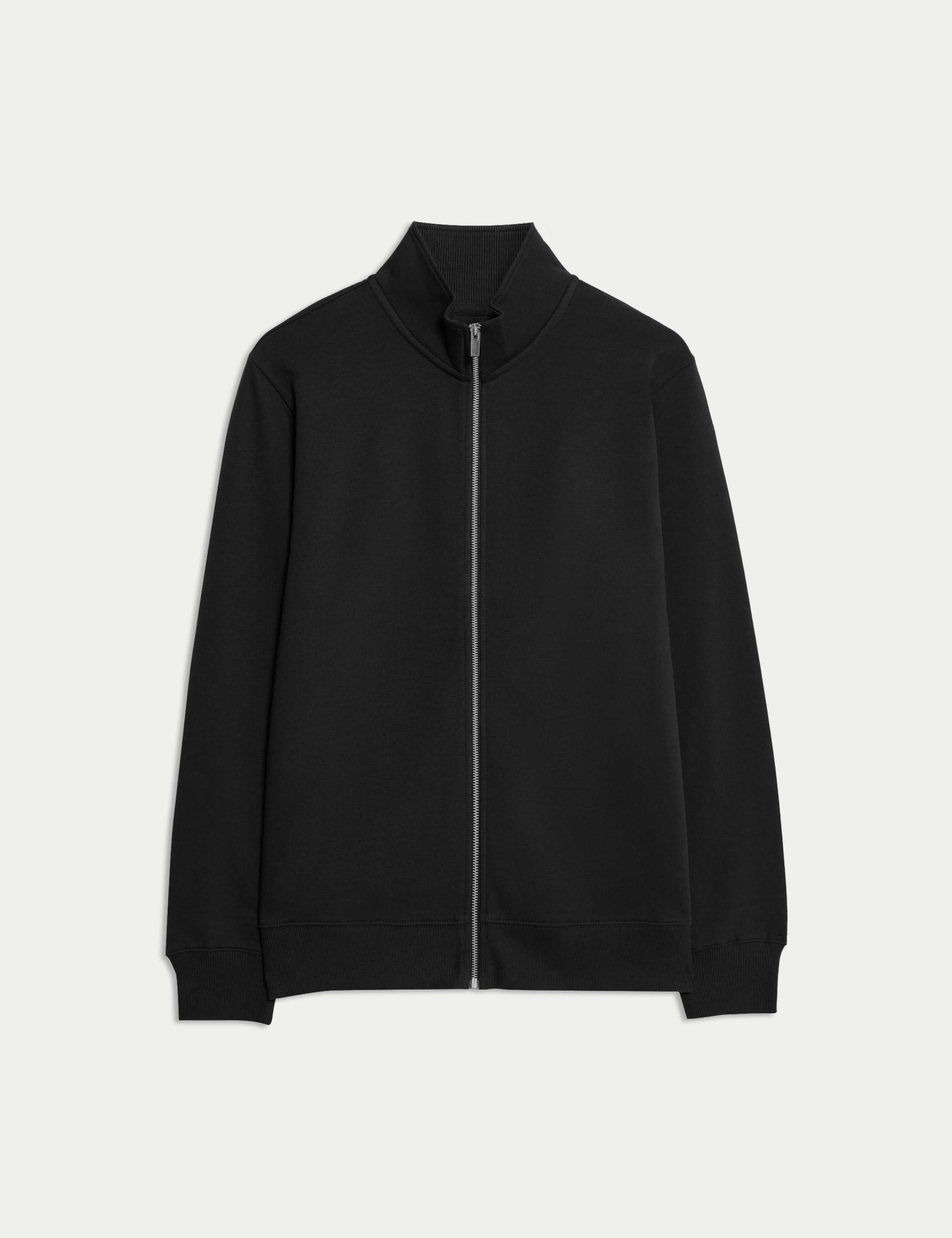 Brushed Cotton Rich Funnel Neck Sweatshirt