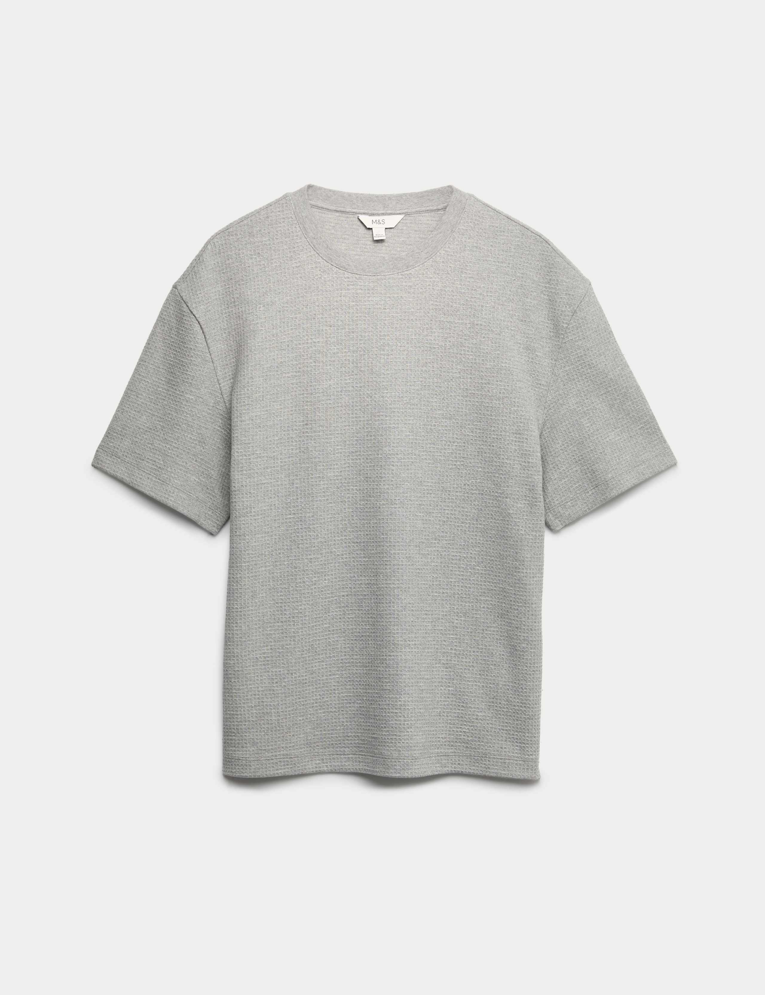 Relaxed Pure Cotton Waffle T-Shirt