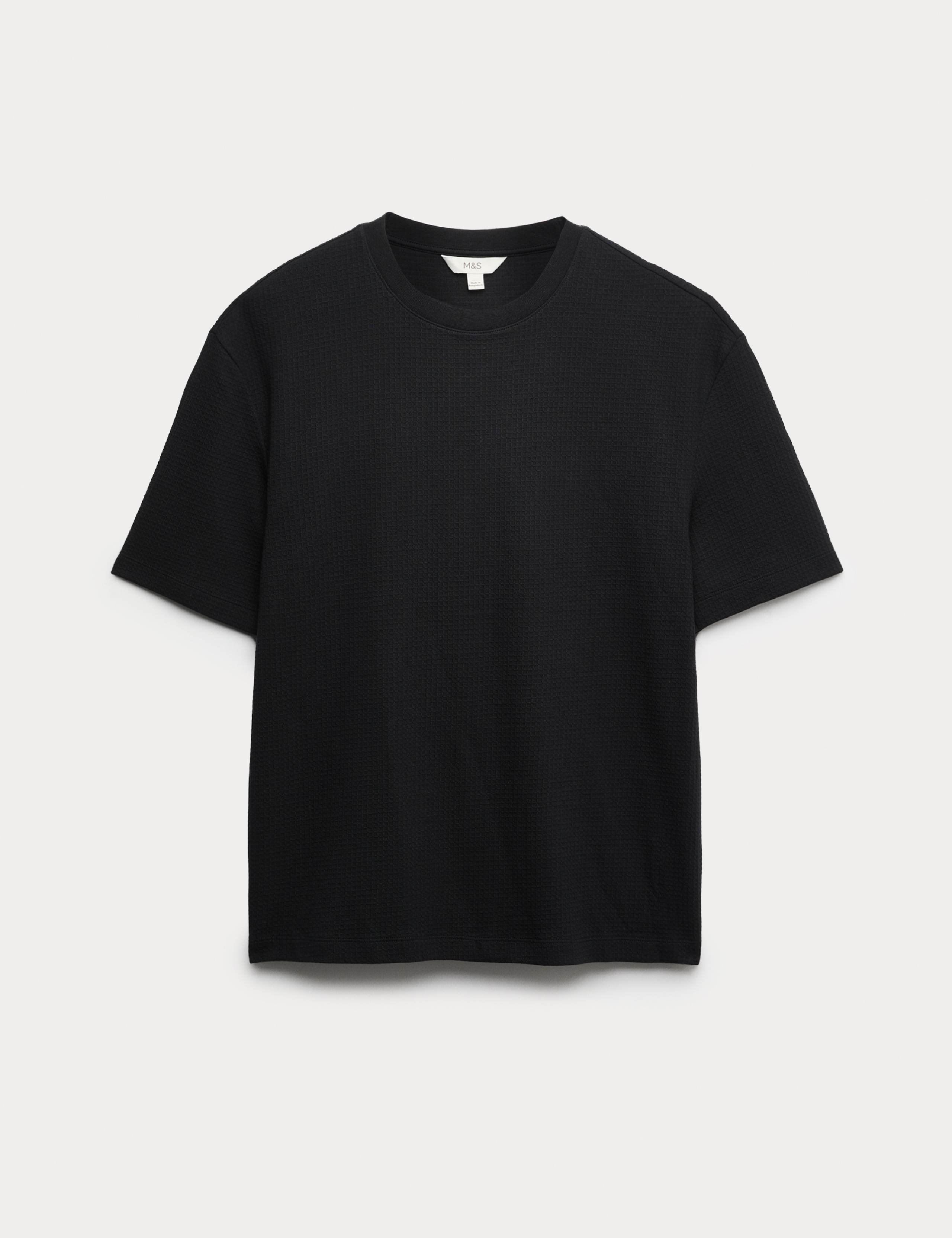 Relaxed Pure Cotton Waffle T-Shirt