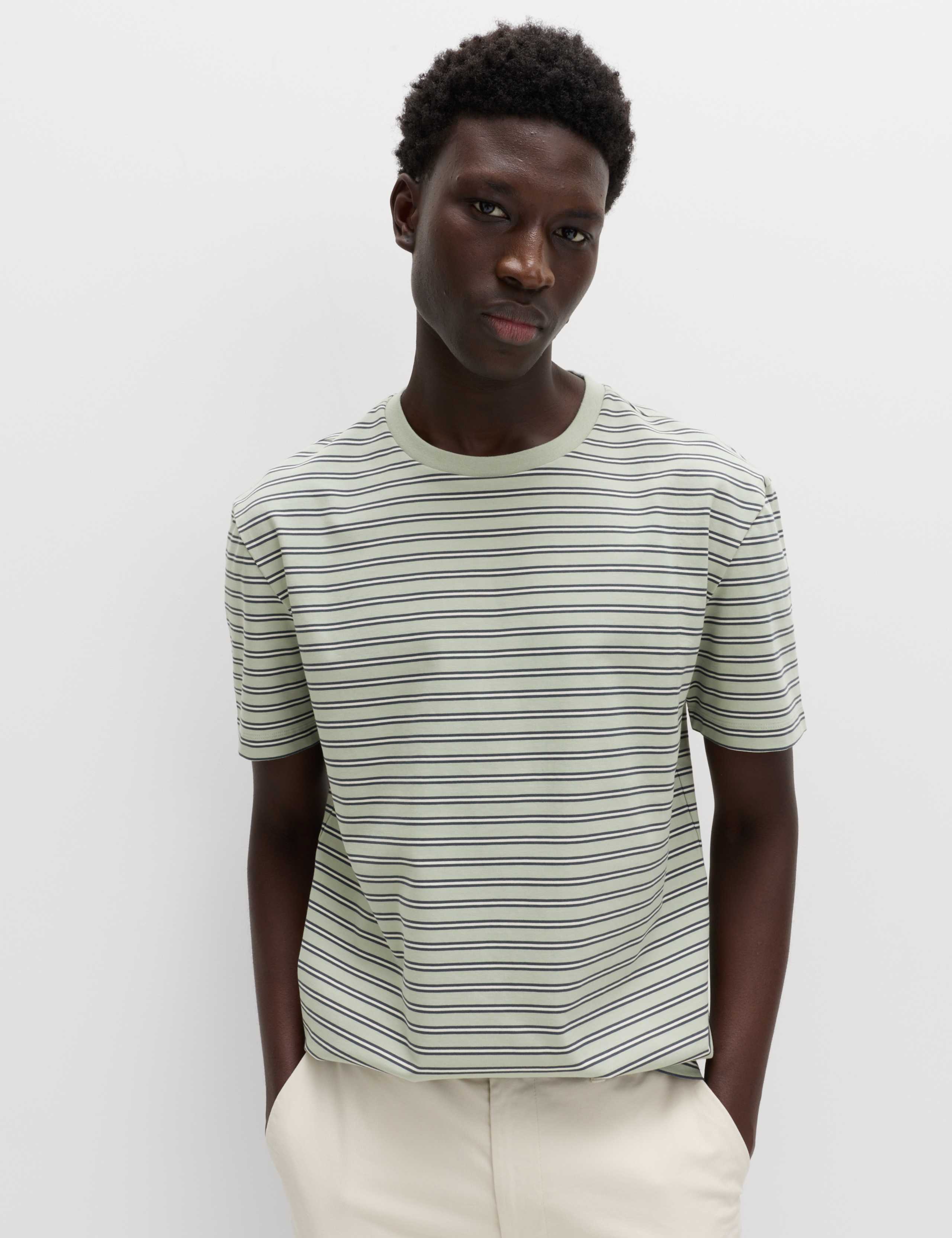 Relaxed Fit Cotton Rich Stripe T-Shirt
