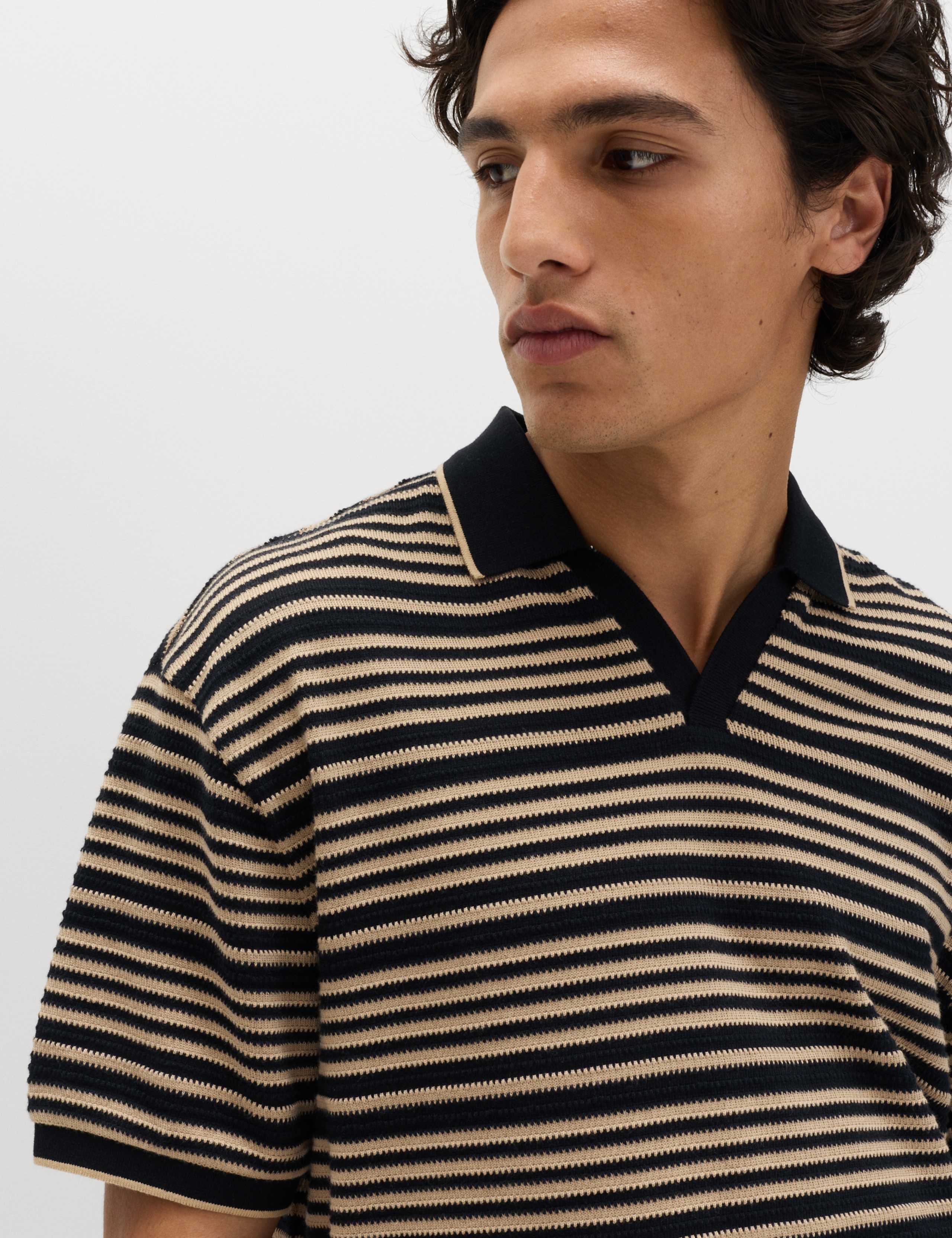 Relaxed Fit Cotton Rich Textured Polo Shirt
