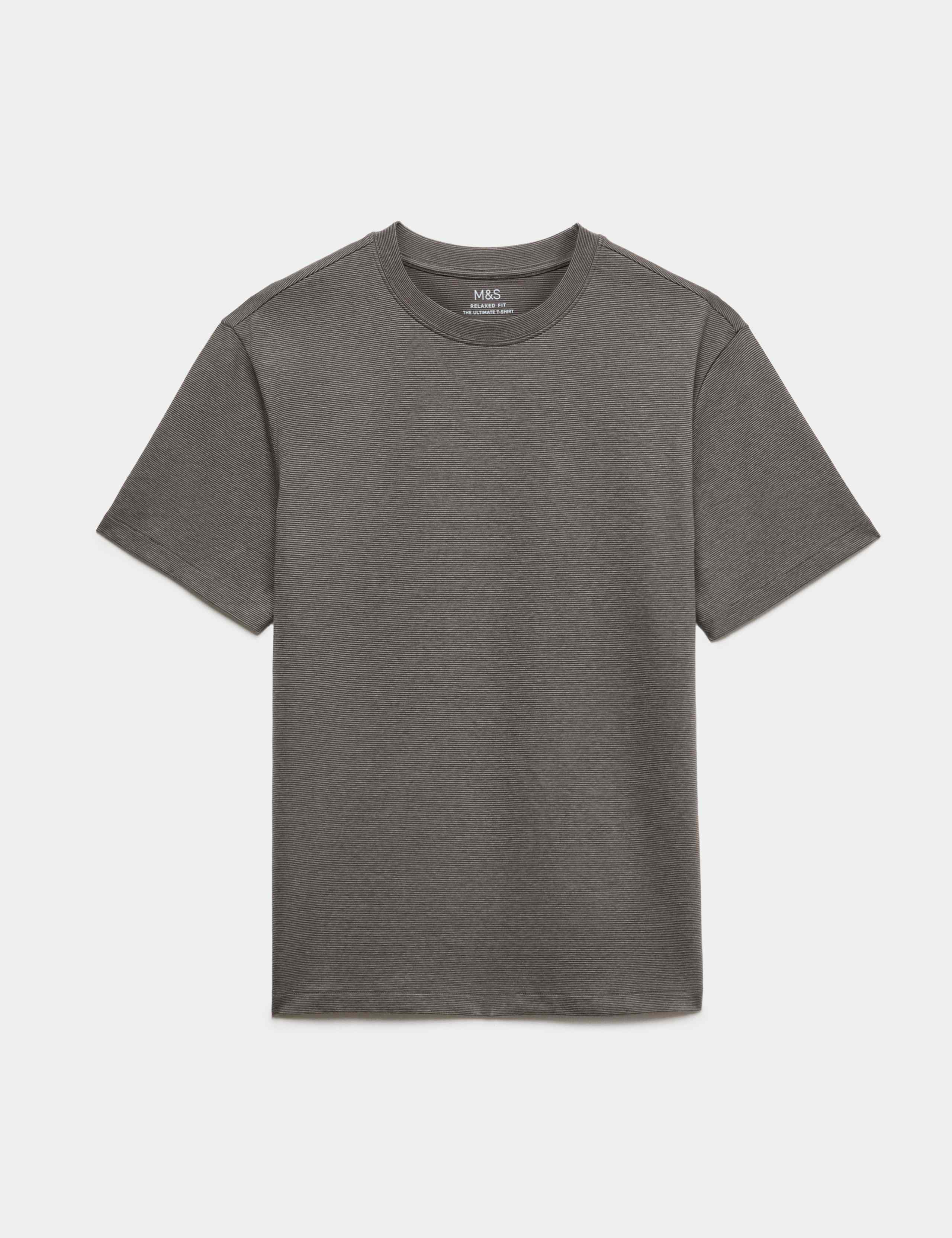 Relaxed Fit Cotton Rich Ultimate Performance Striped T-Shirt