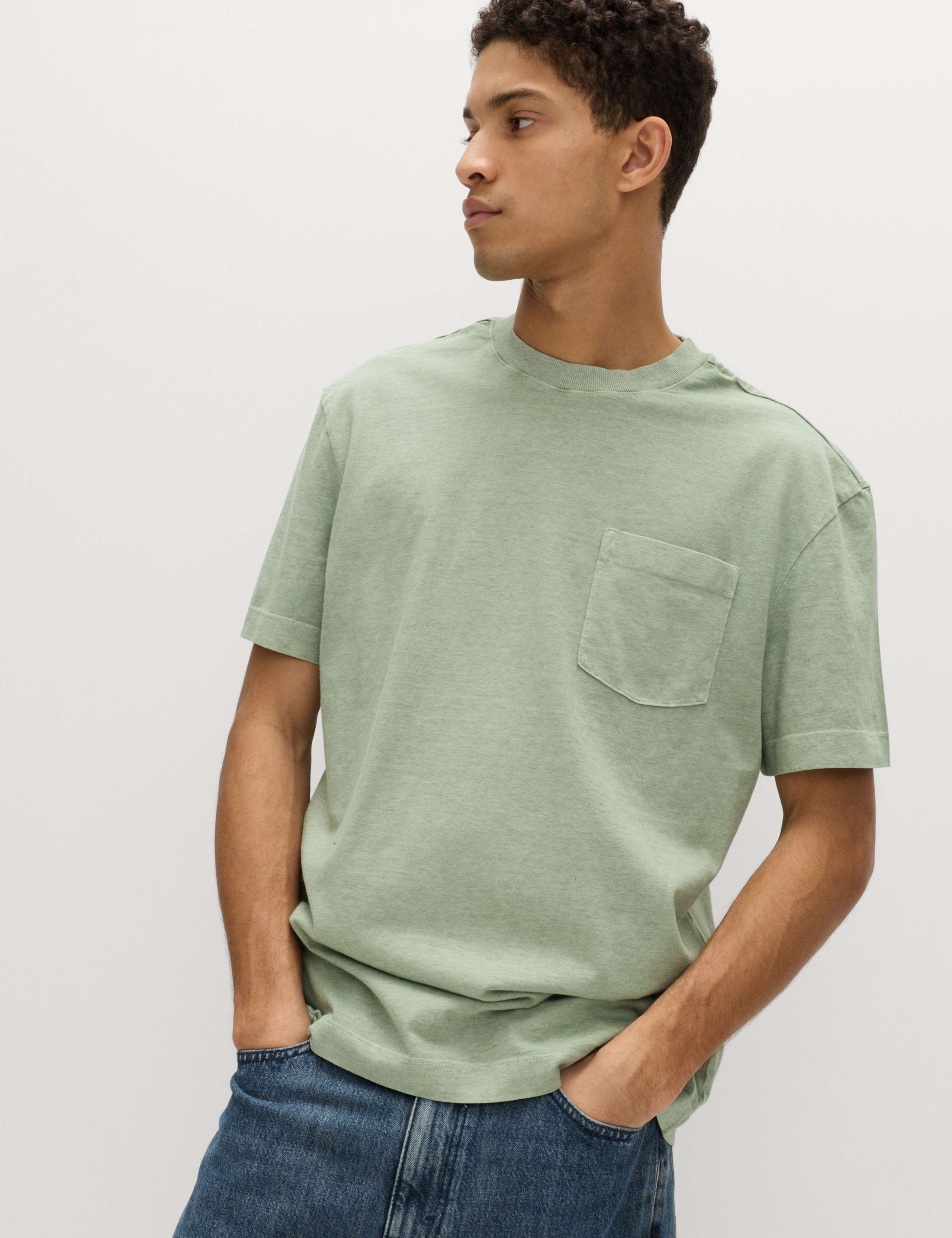 Relaxed Pure Cotton Garment Dyed T-Shirt