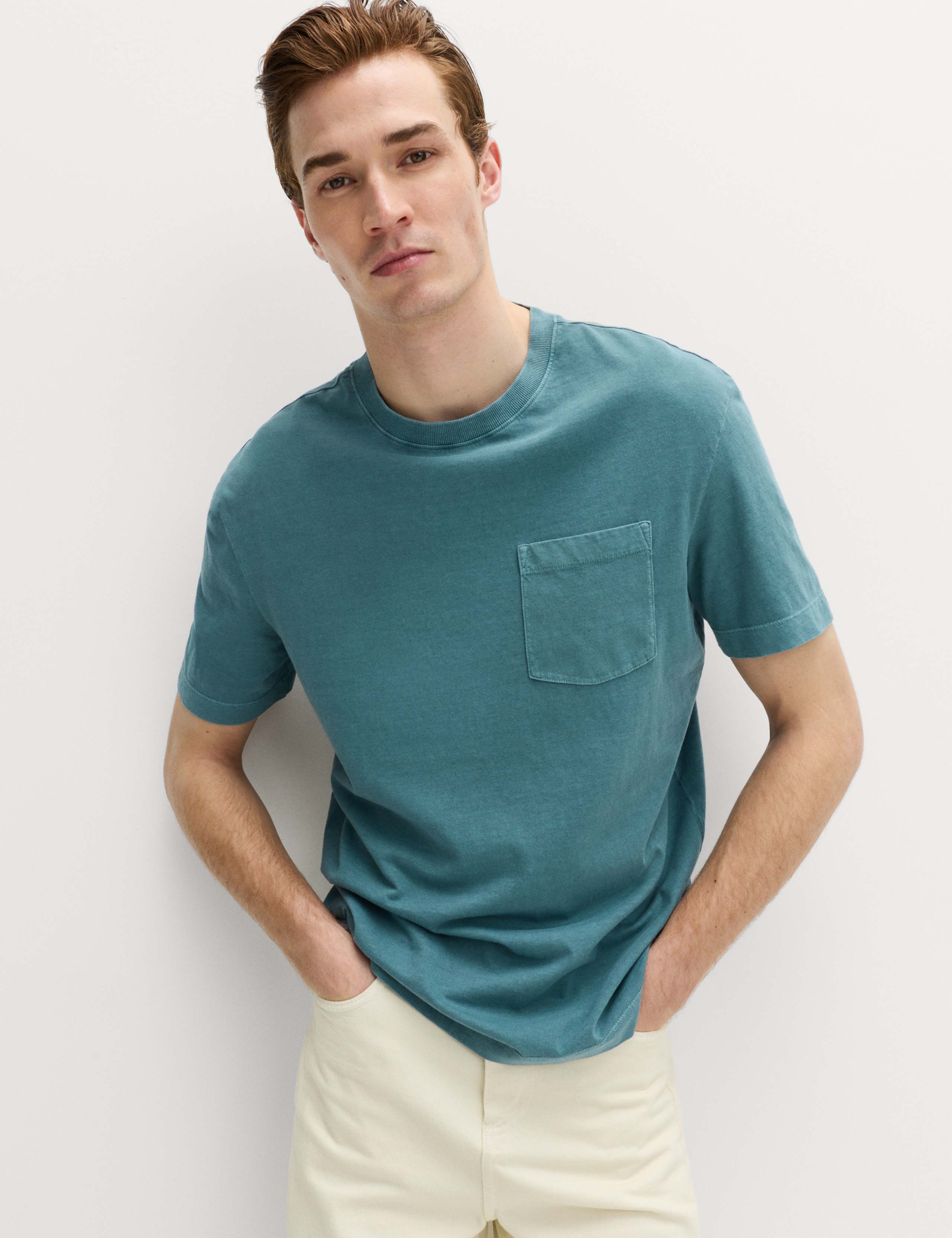 Relaxed Pure Cotton Garment Dyed T-Shirt