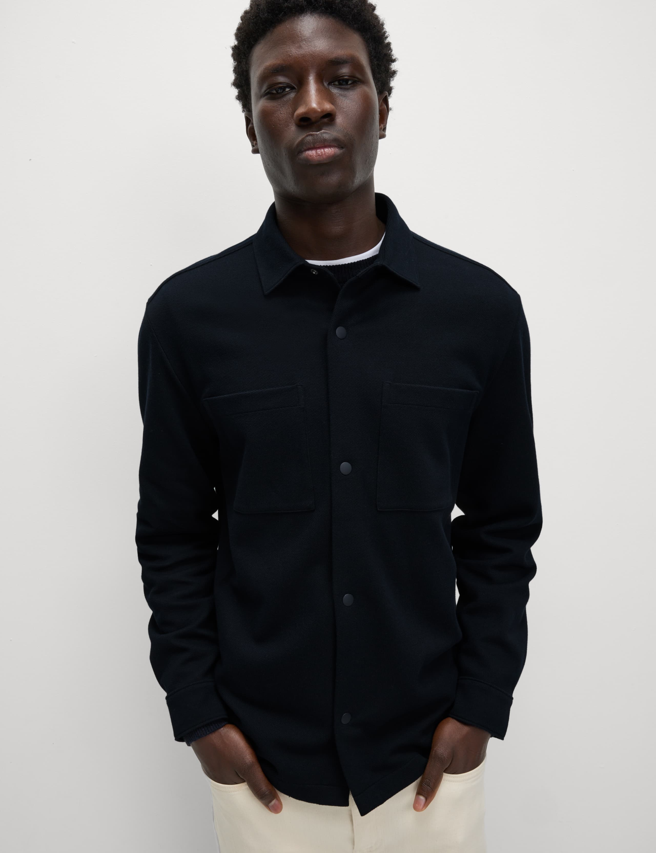 Smart Two Pocket Overshirt with Stretch