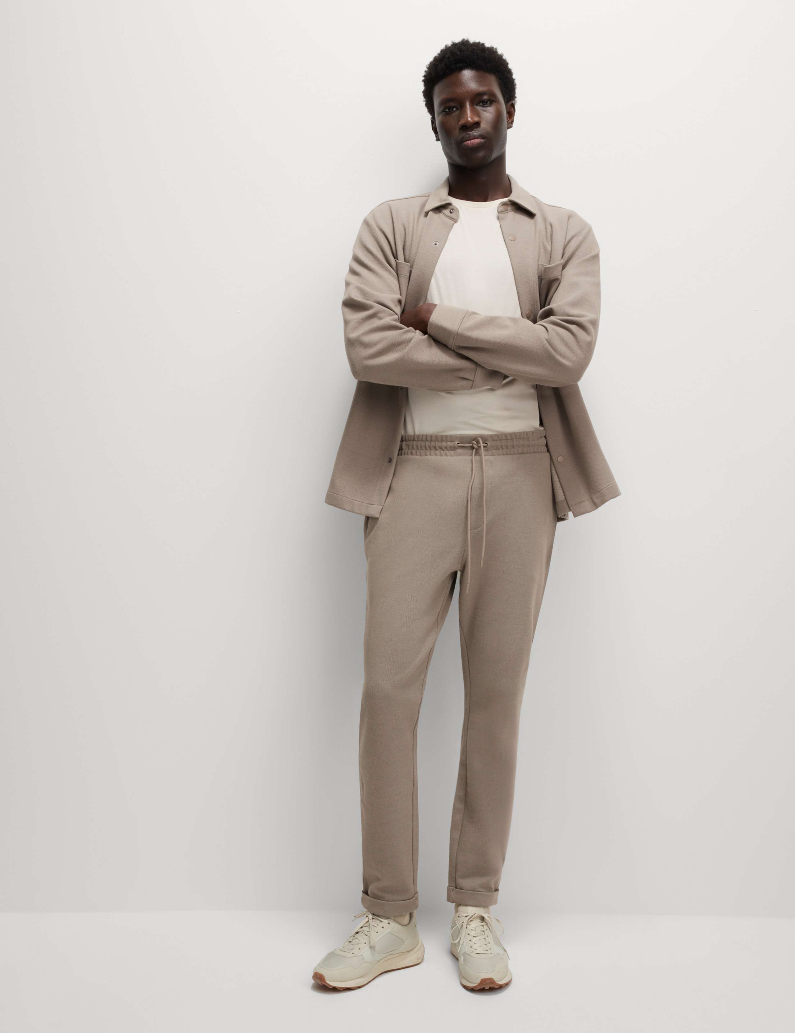 Smart Tapered Joggers with Stretch