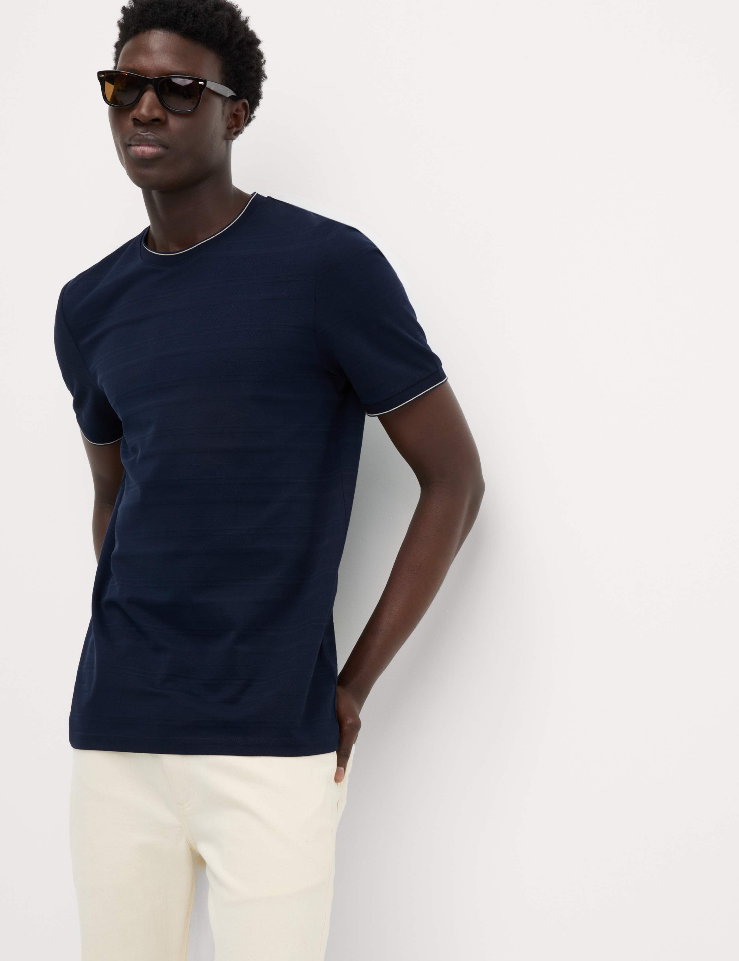 Pure Cotton Textured T-Shirt