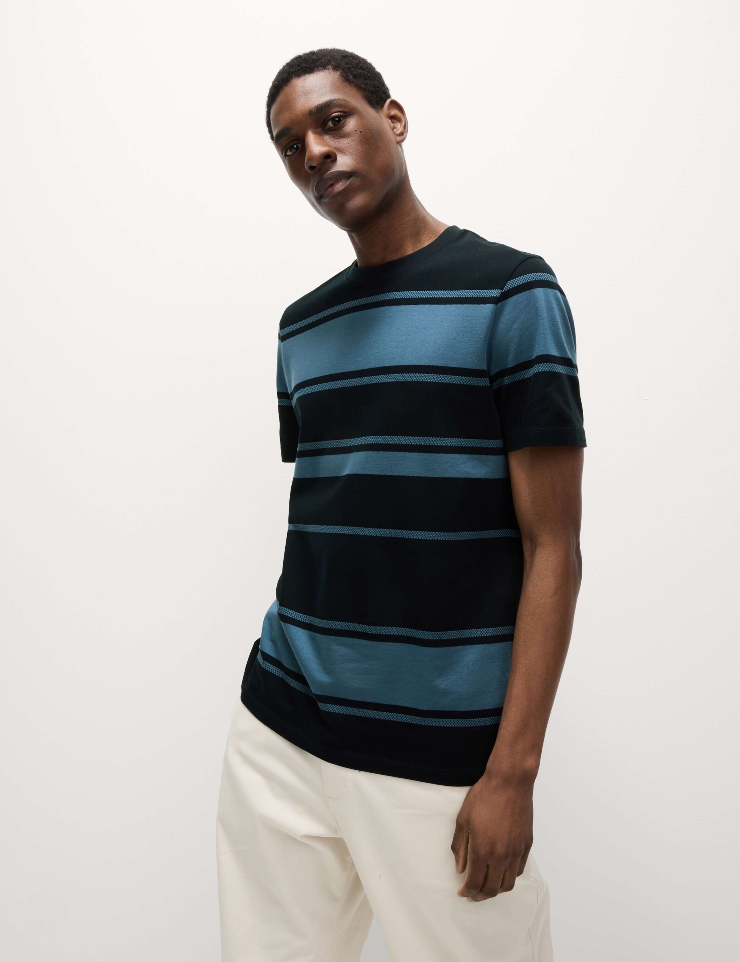 Pure Cotton Striped T-Shirt