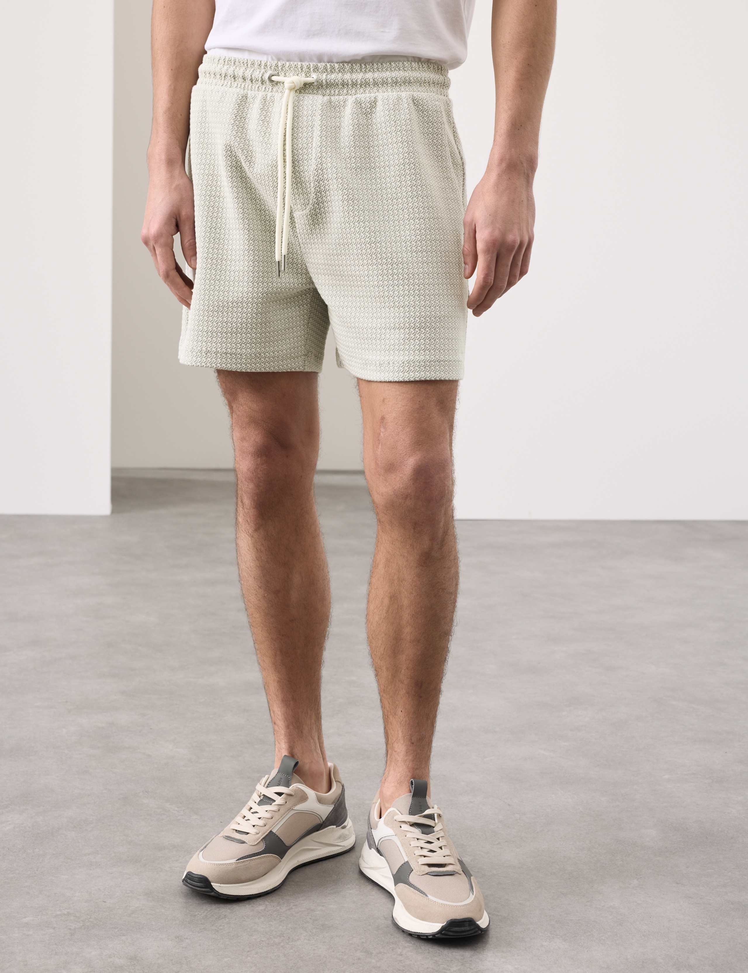Textured Stretch Jersey Shorts