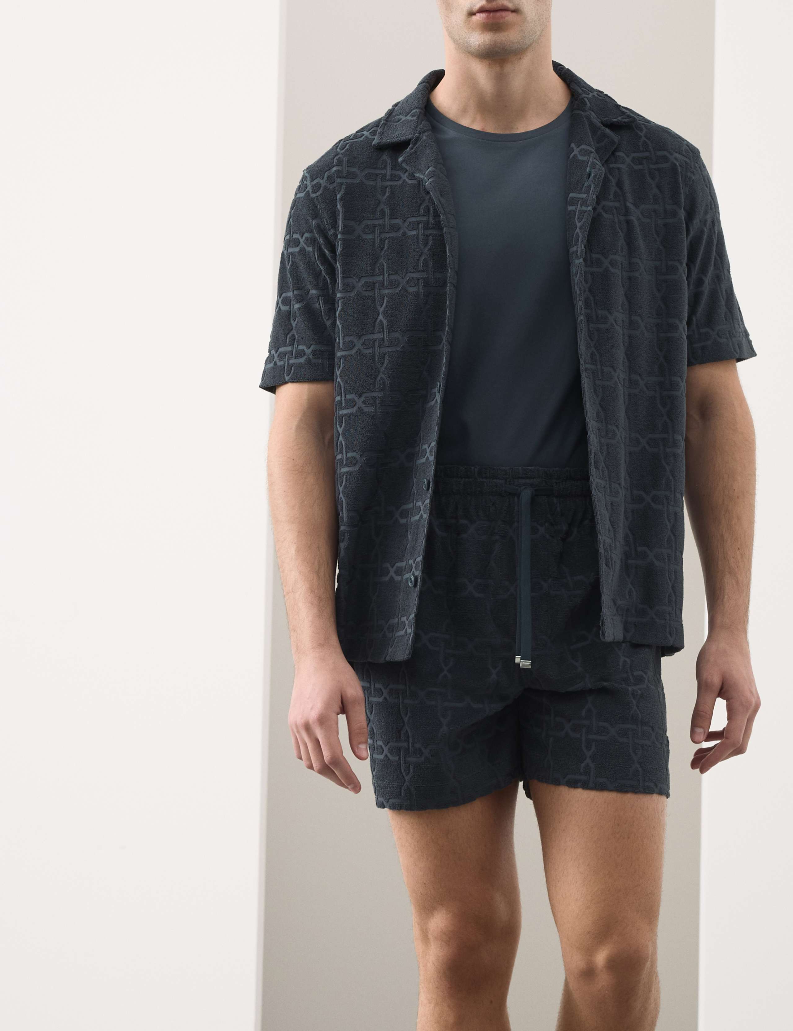 Cotton Rich Jacquard Towelling Shorts