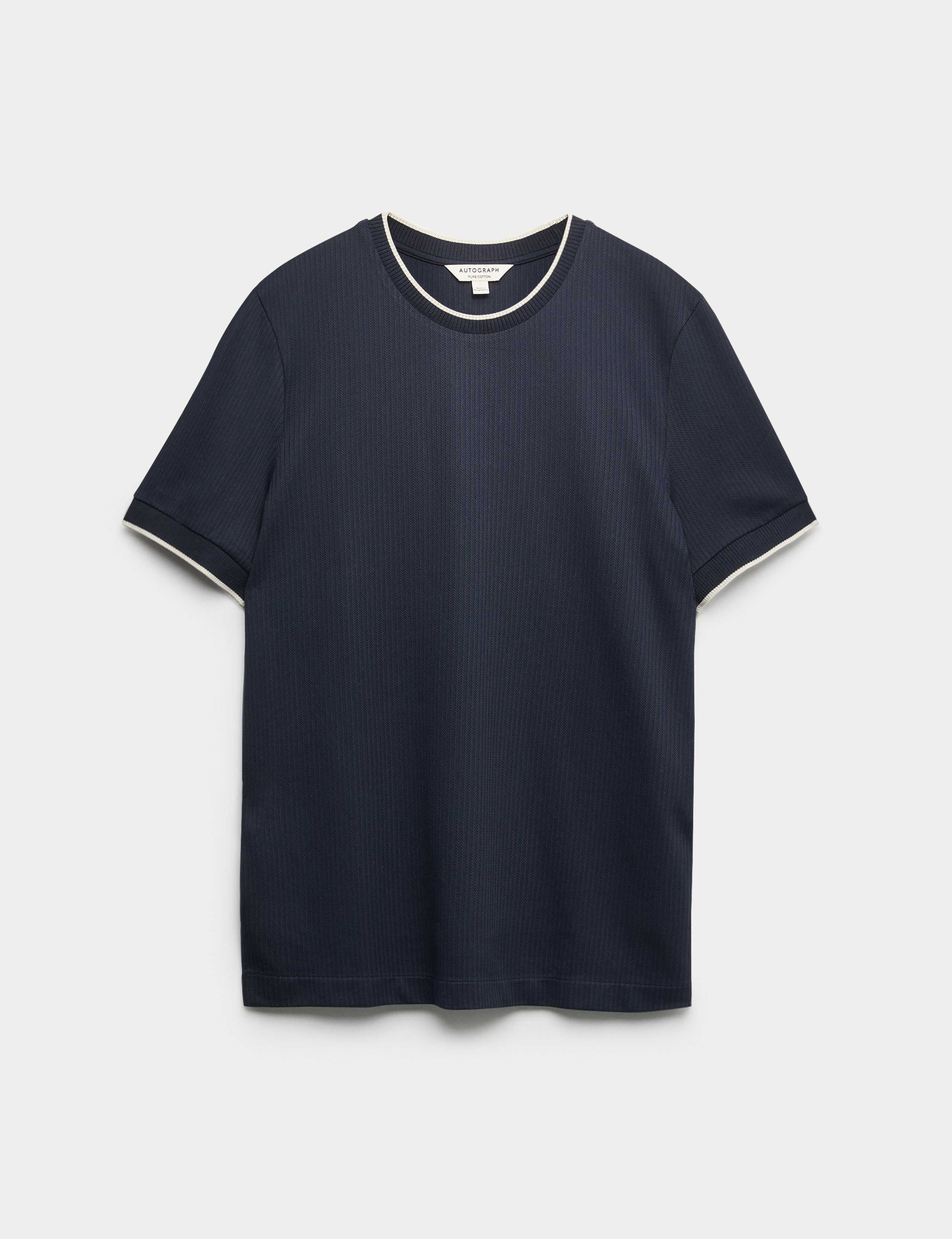 Pure Cotton Jacquard T-Shirt