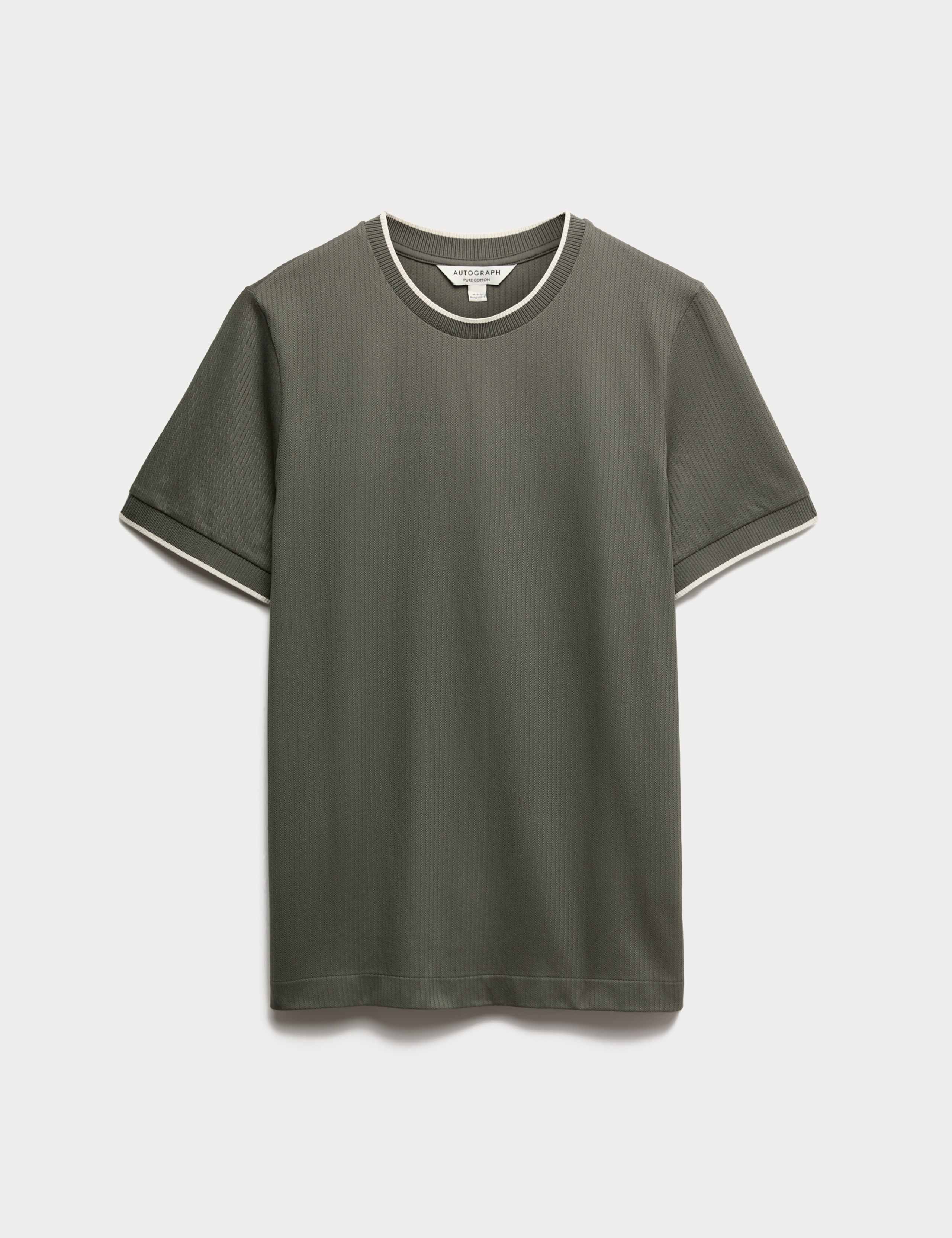 Pure Cotton Jacquard T-Shirt