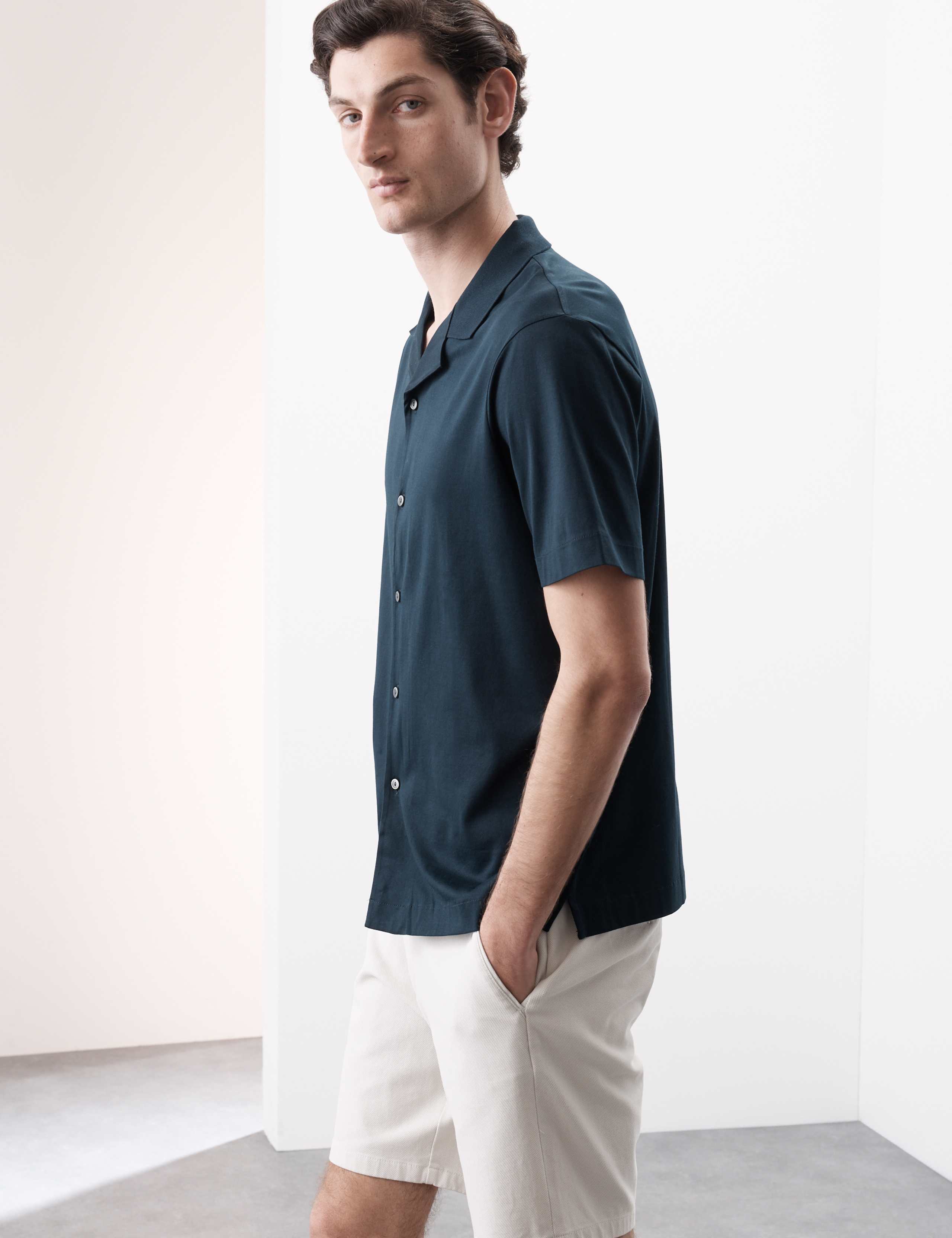 Pure Cotton Revere Polo Shirt