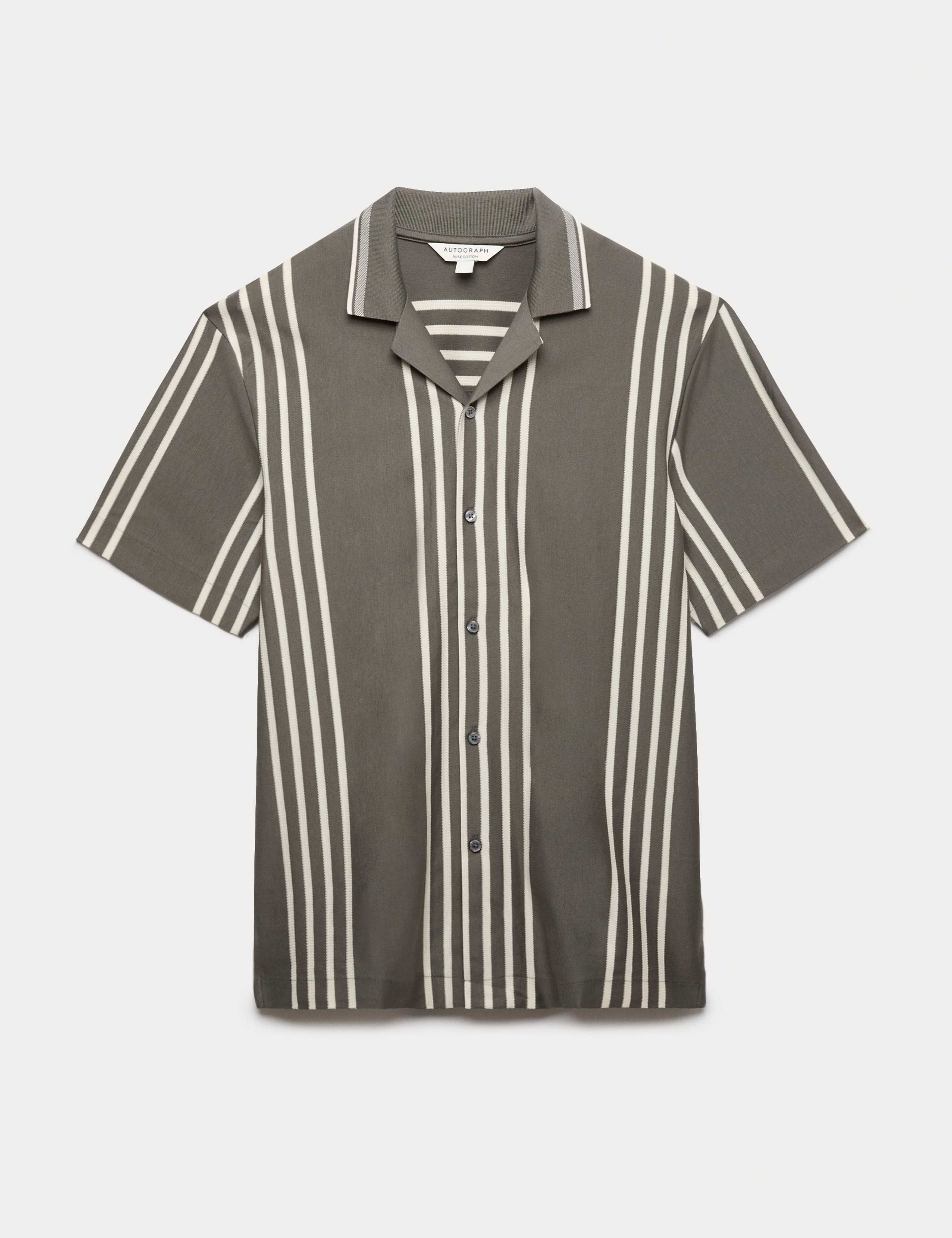 Pure Cotton Textured Revere Polo Shirt