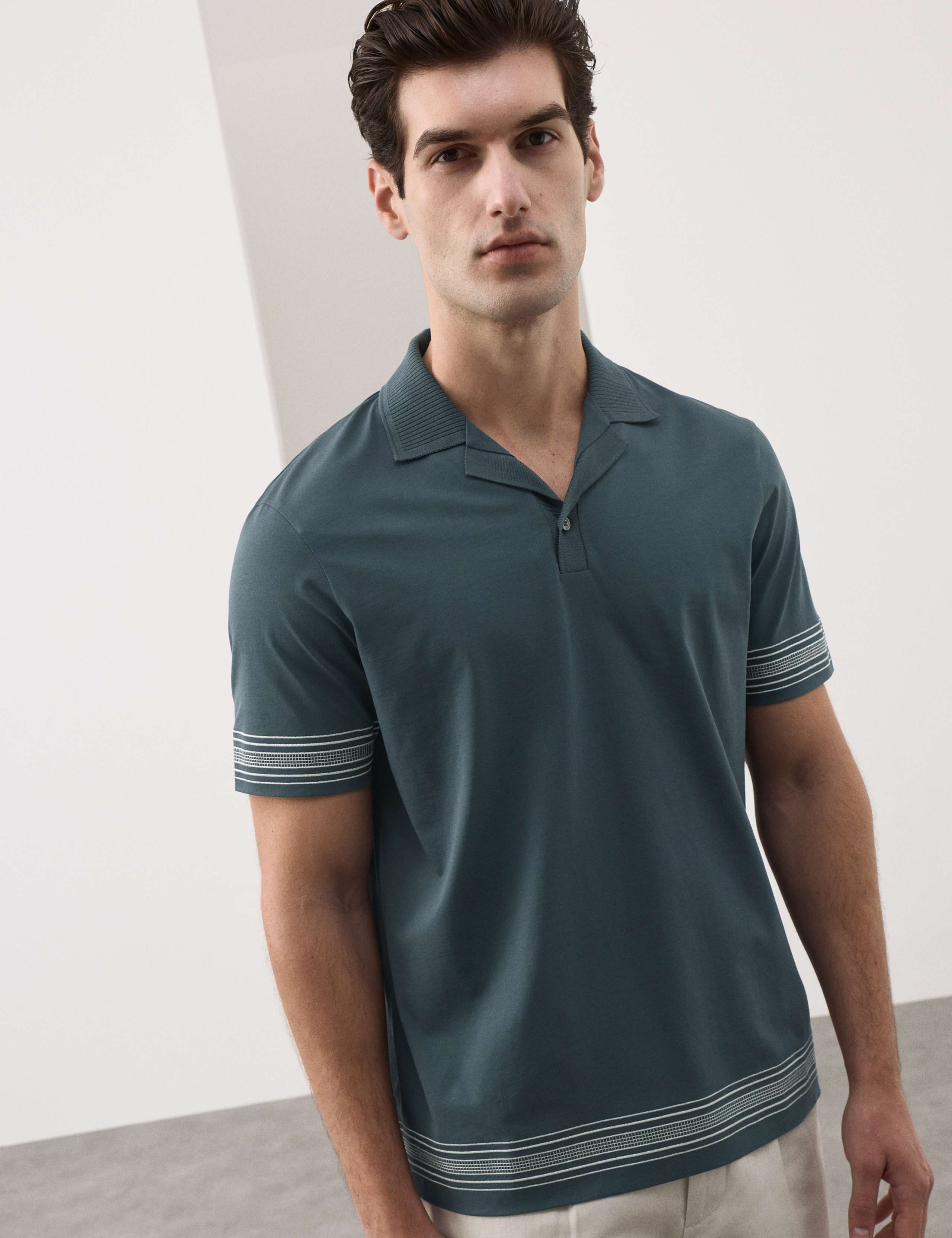 Pure Supima® Cotton Embroidered Polo Shirt