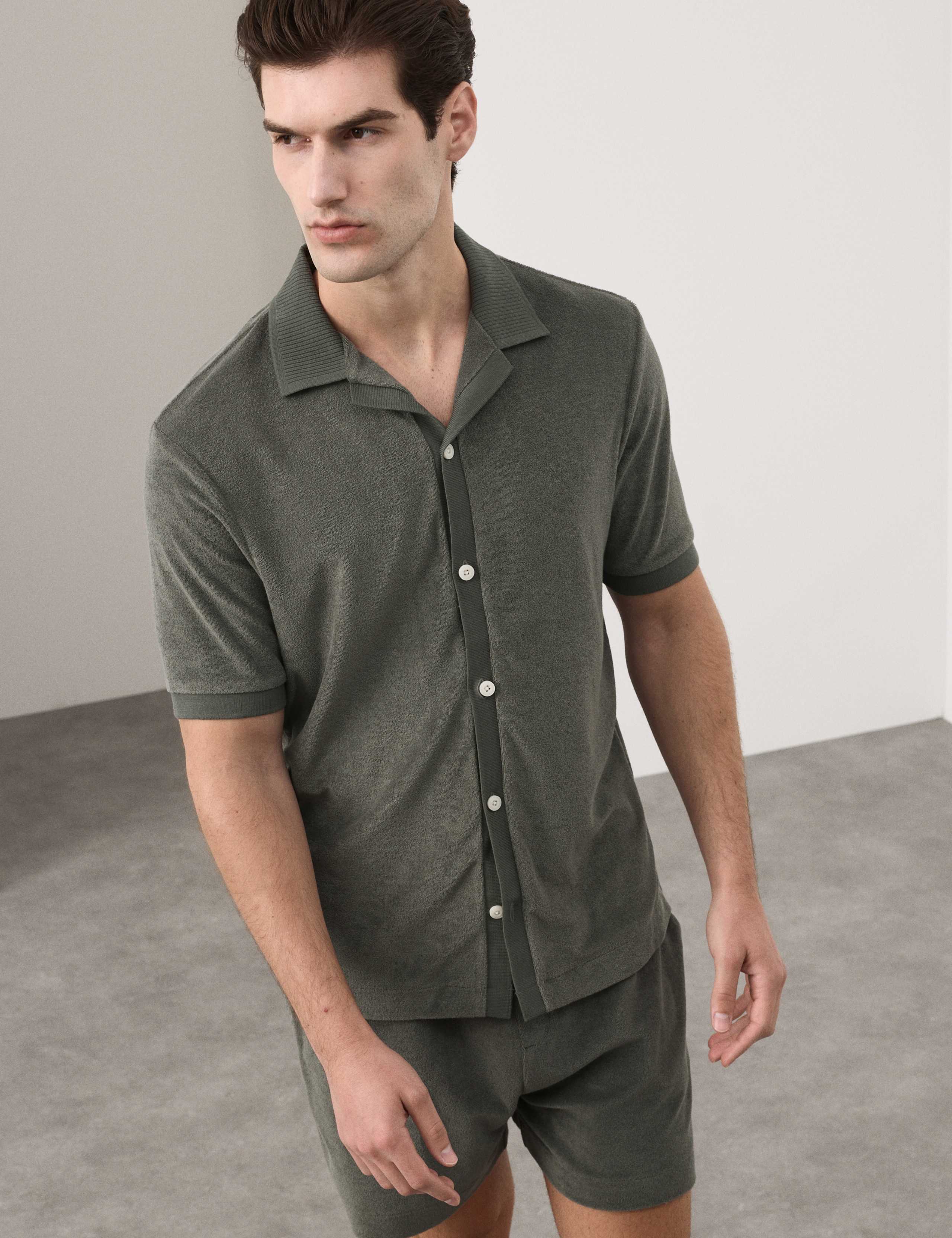 Cotton Rich Towelling shirt