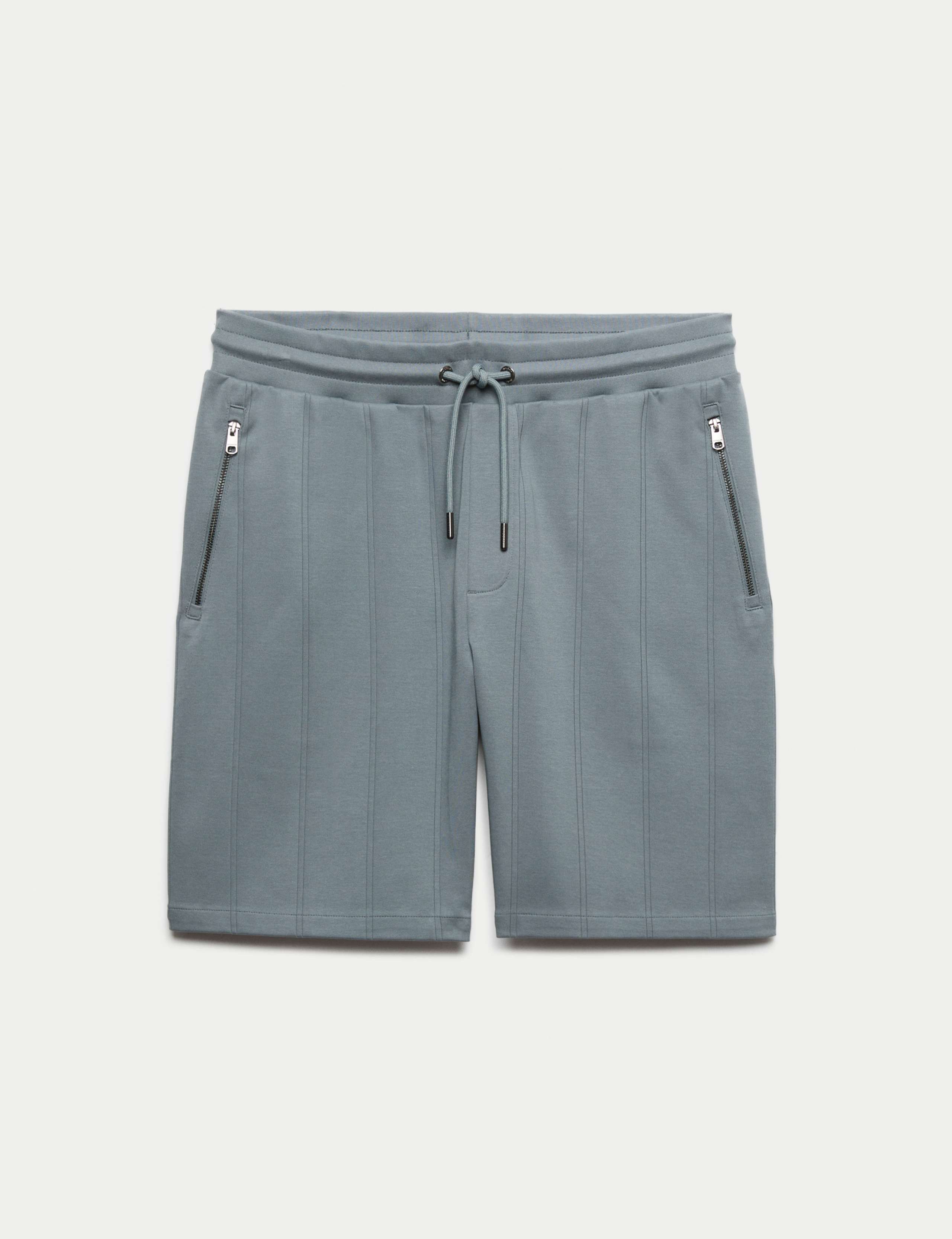 Regular Fit Cotton Rich Textured Shorts