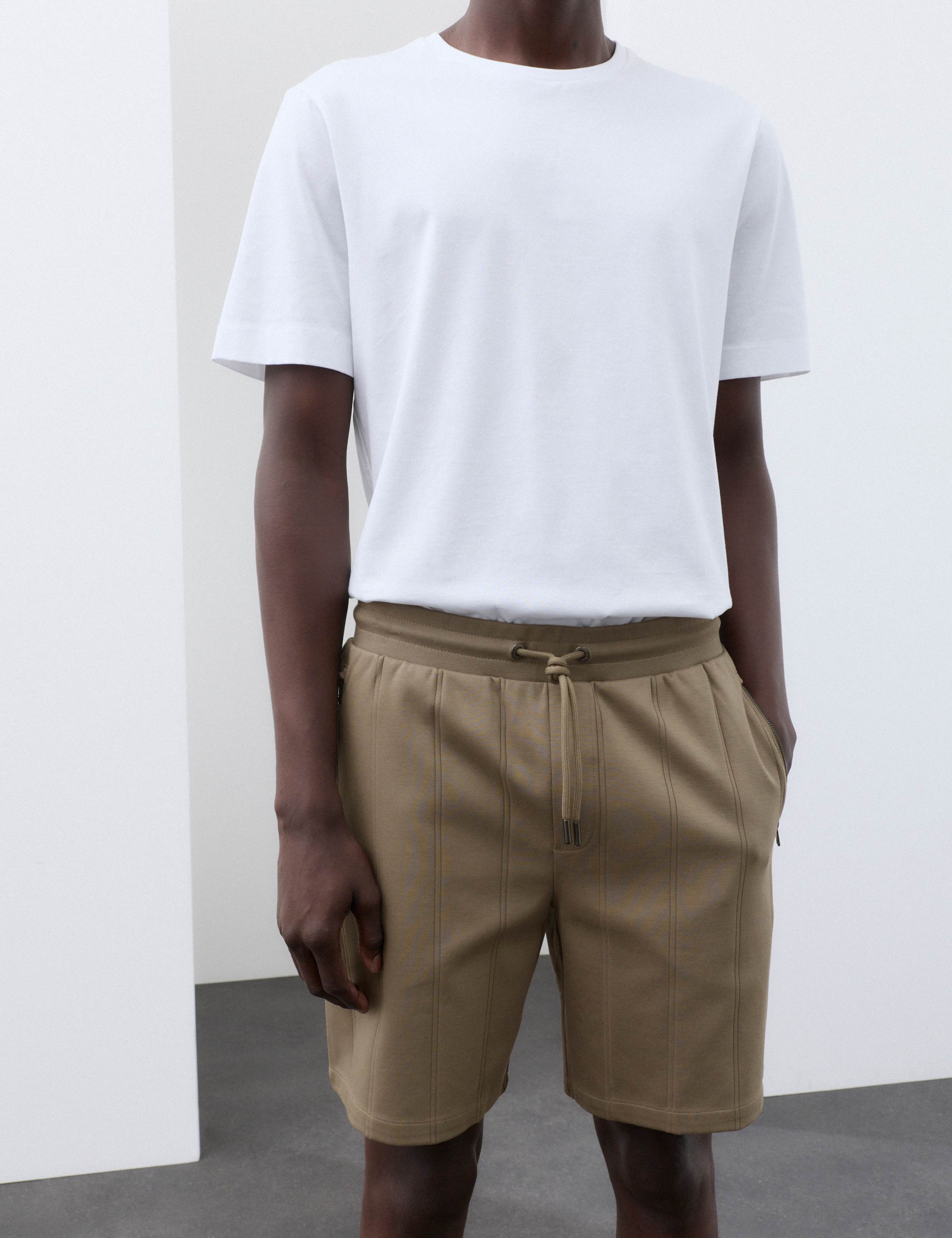 Regular Fit Cotton Rich Textured Shorts
