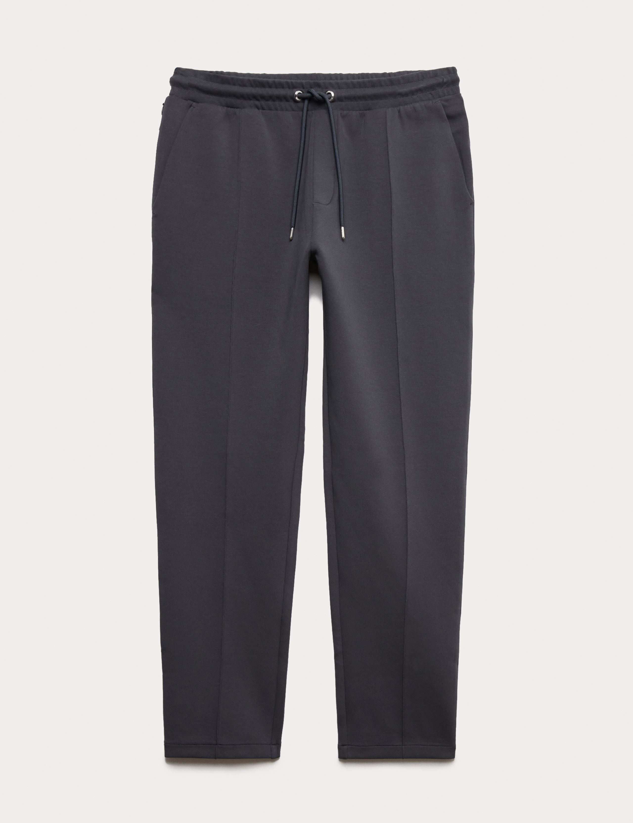 Cotton Rich Pintuck Straight Leg Joggers