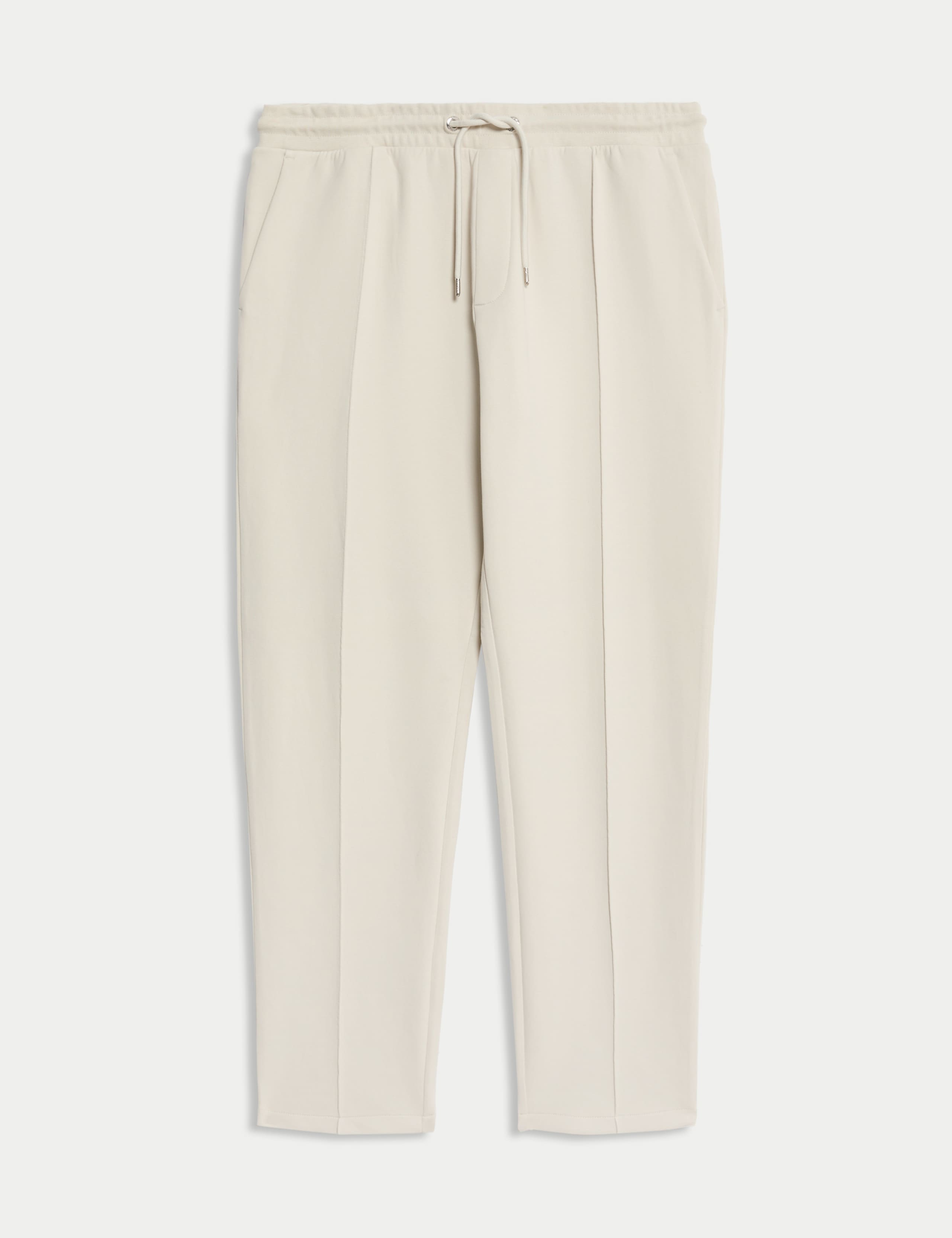 Cotton Rich Pintuck Straight Leg Joggers