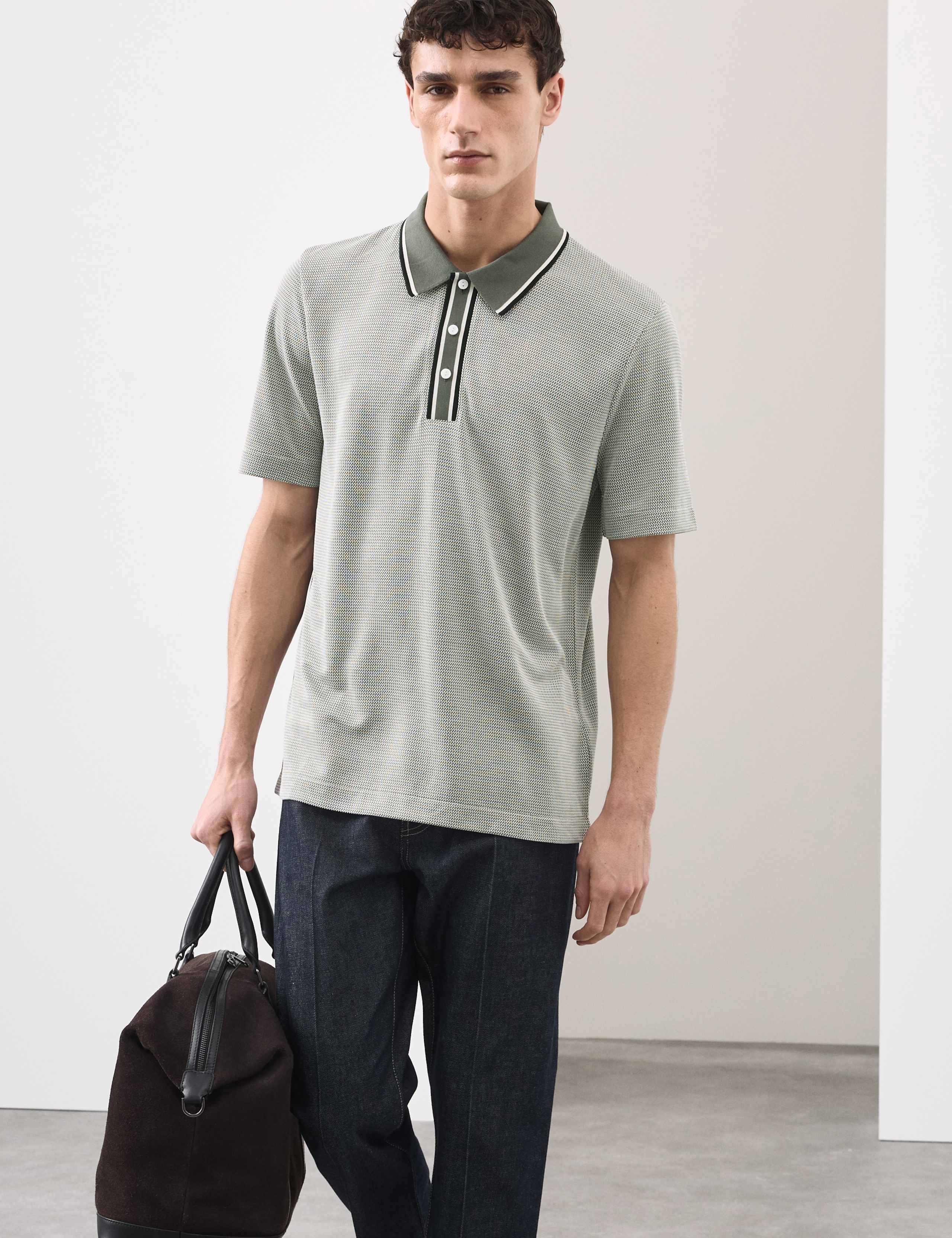 Modal Rich Tipped Soft Polo Shirt
