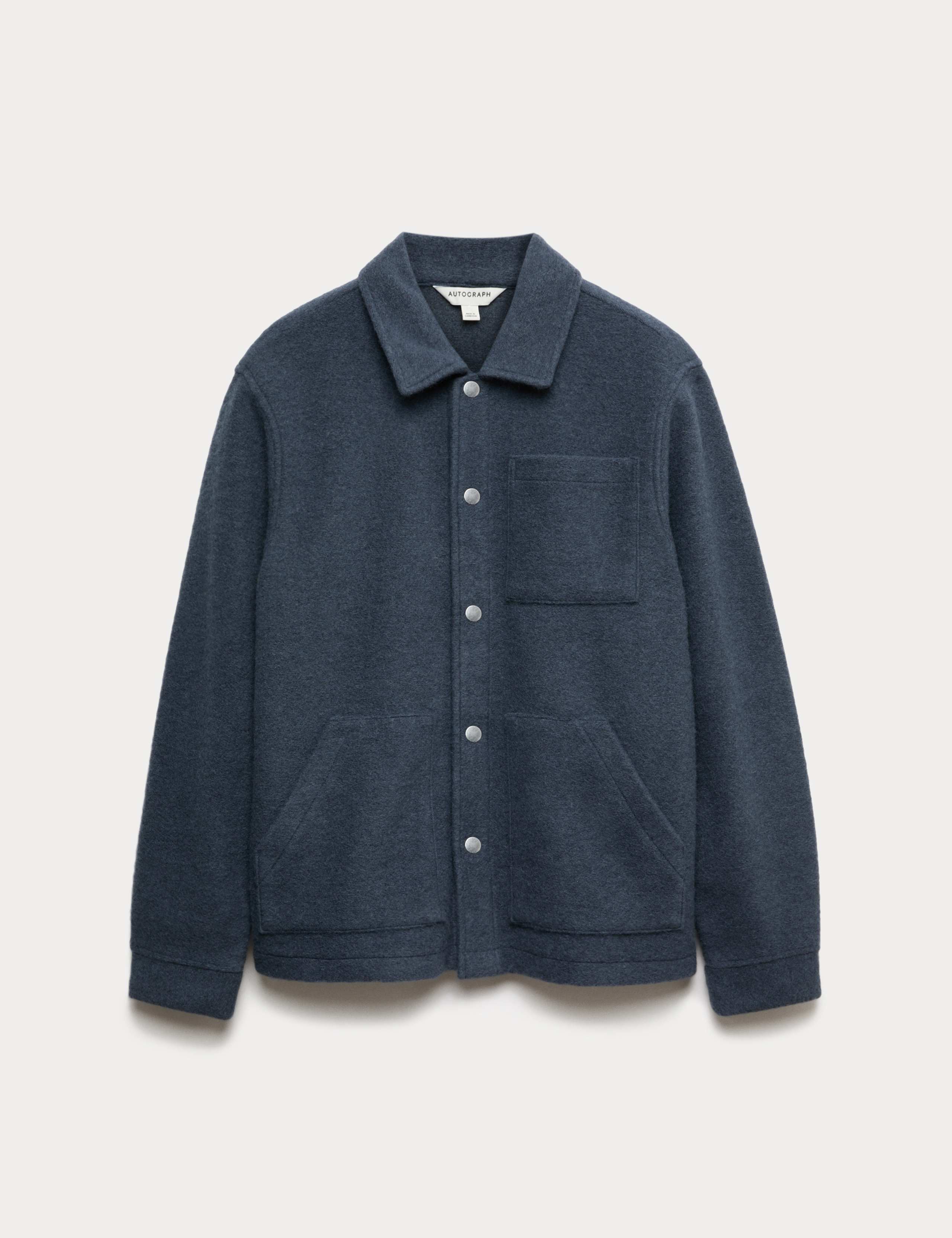 Wool Blend 3 Pocket Fleece Jacket