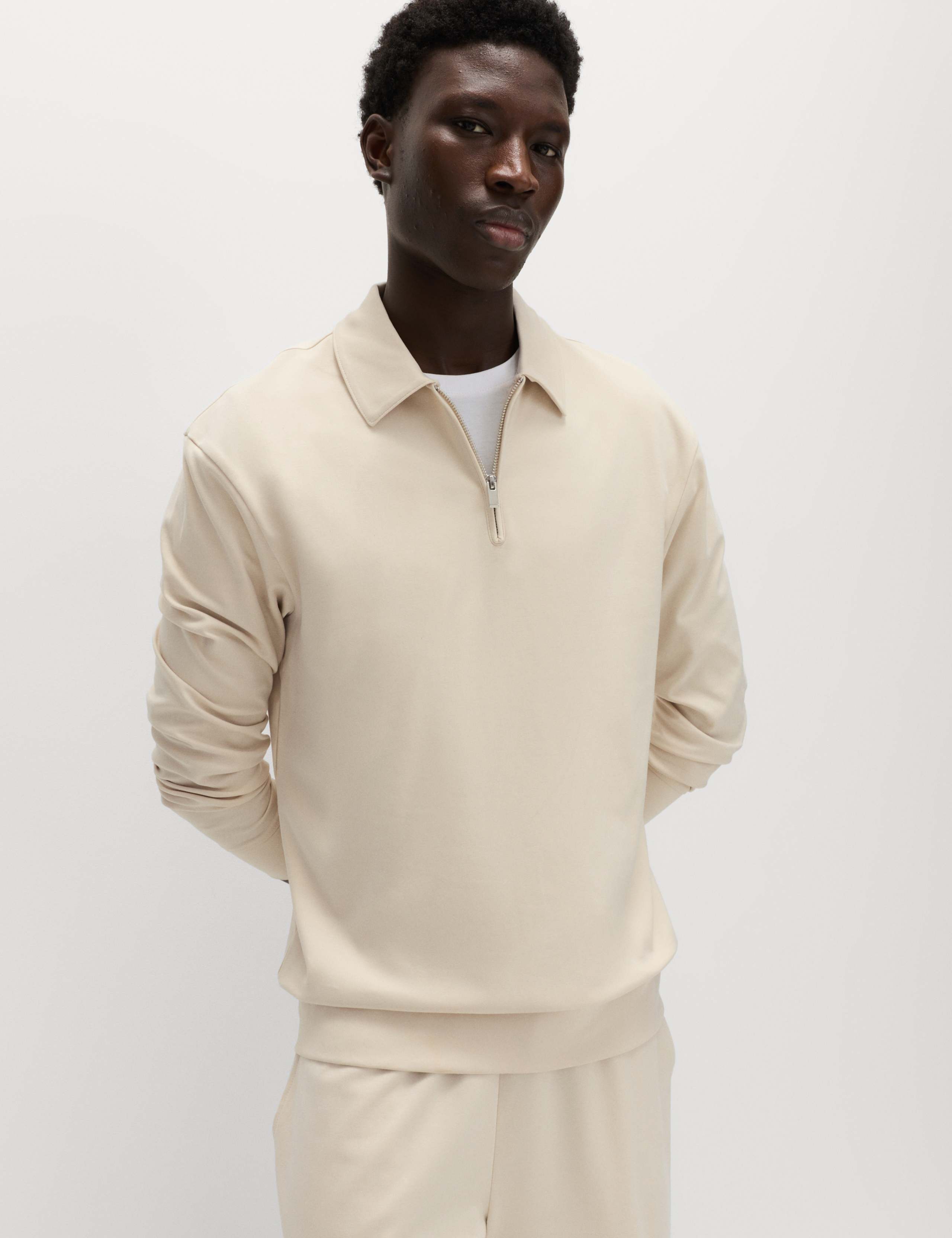 Cotton Rich Half Zip Sweatshirt