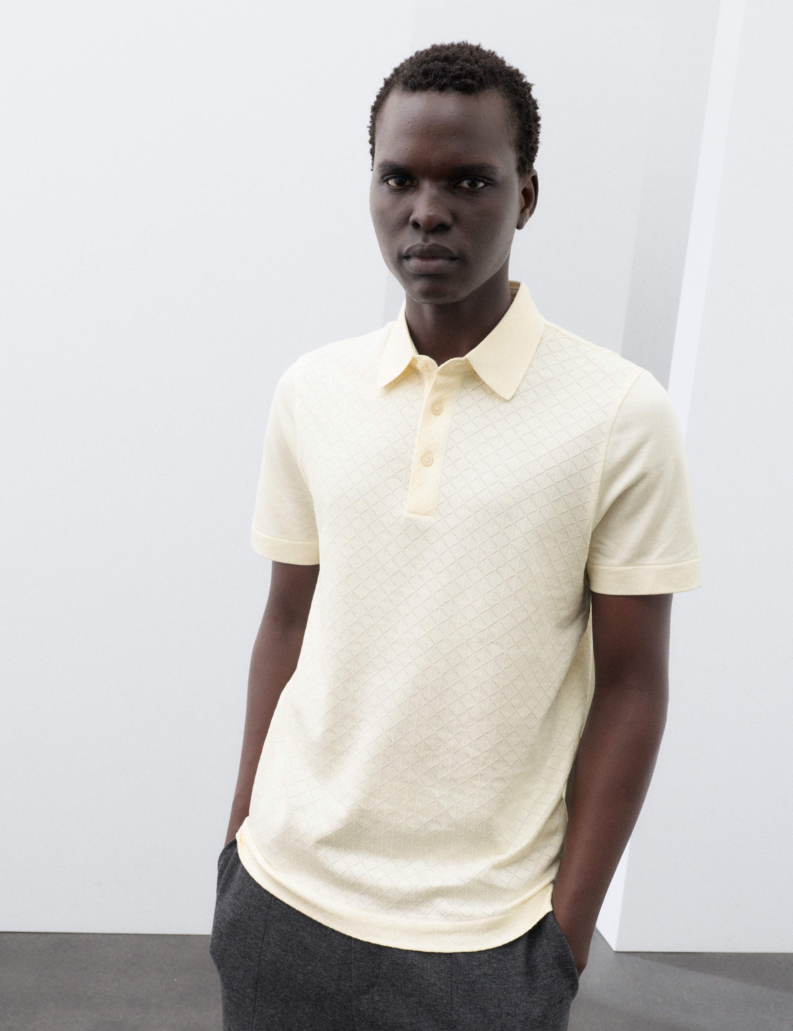 Cotton Rich Textured Polo Shirt
