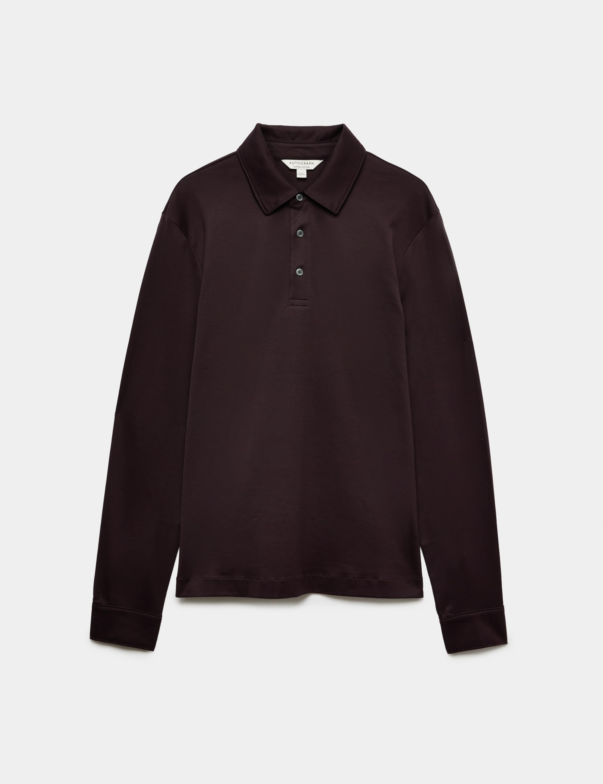 Pure Supima Cotton Long Sleeve Polo Shirt