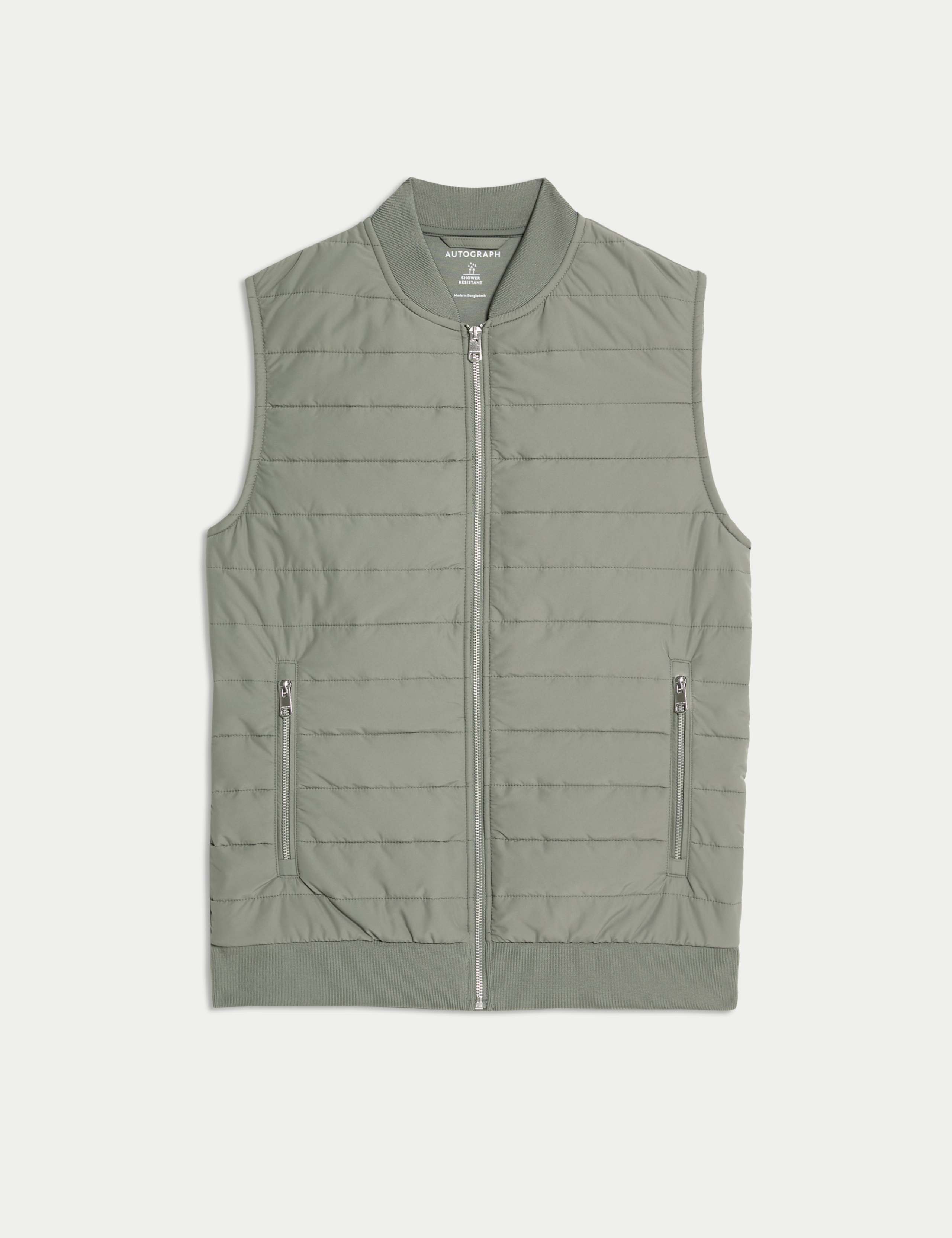 Cotton Rich Zip Up Quilted Gilet with Stormwear™