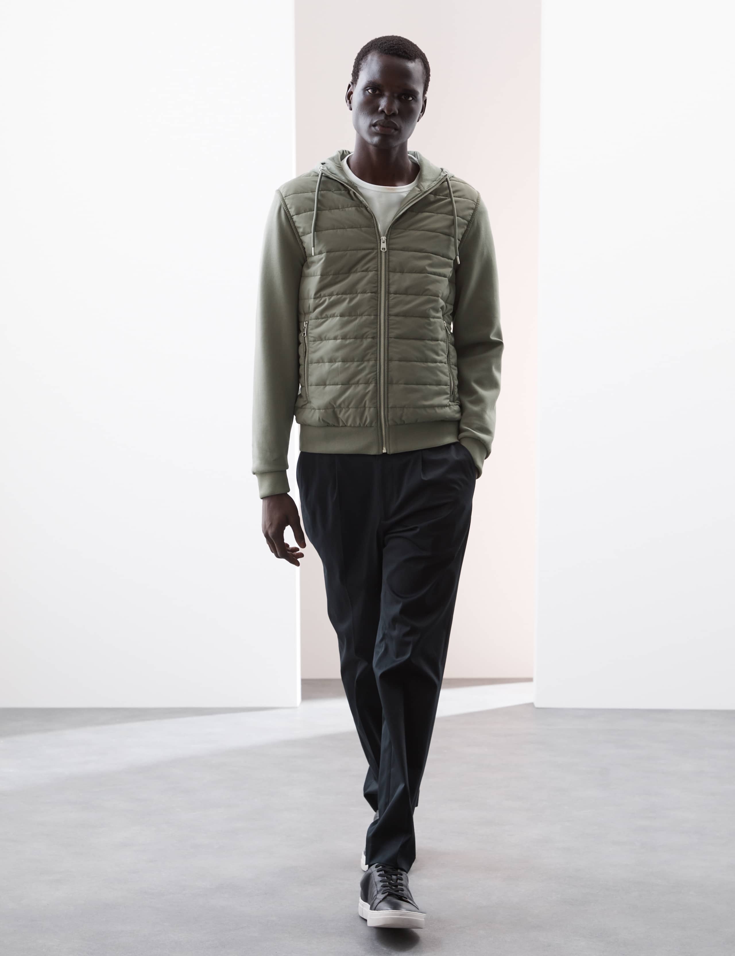 Cotton Rich Zip Up Hooded Jacket with Stormwear™