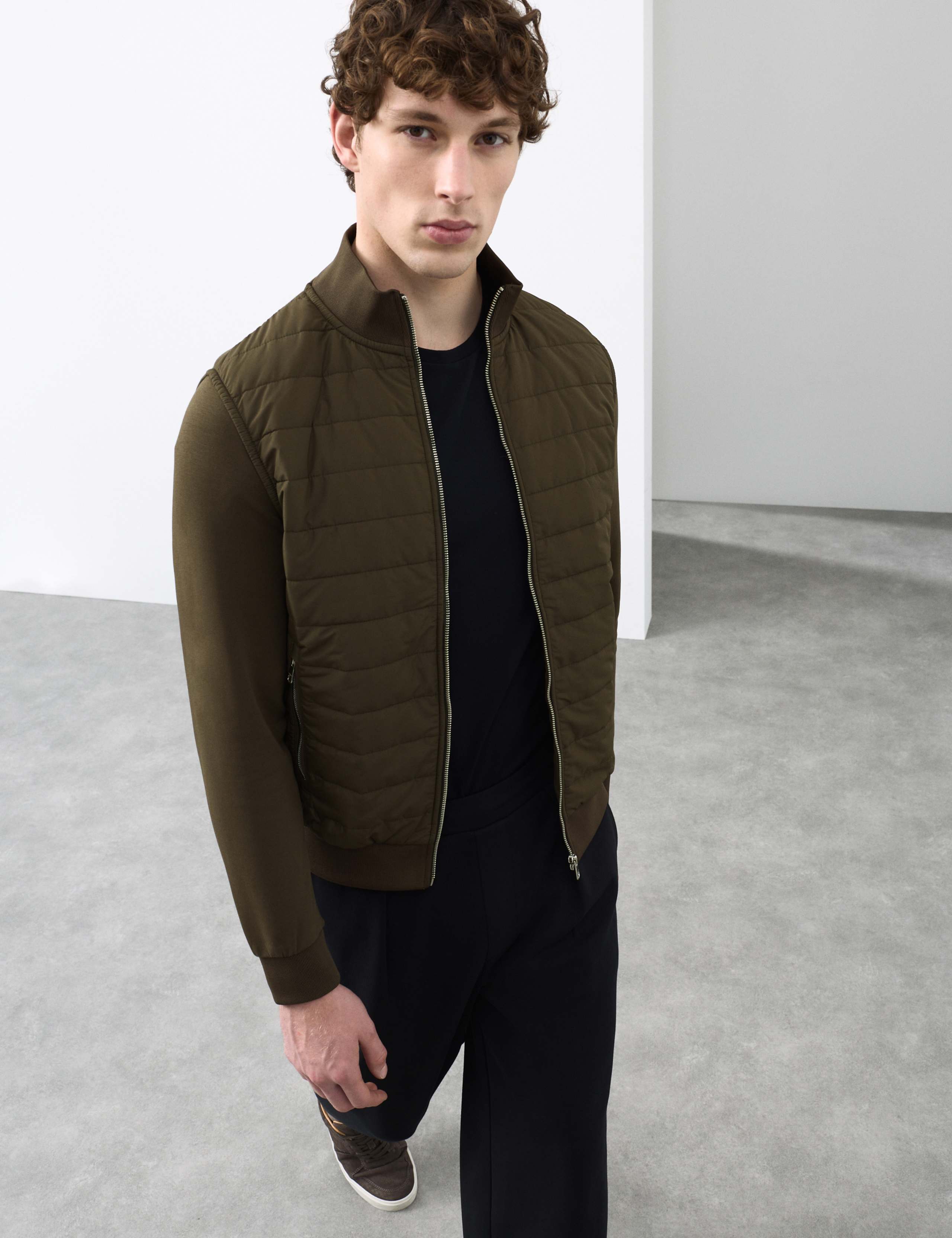 Cotton Rich Zip Up Quilted Jacket