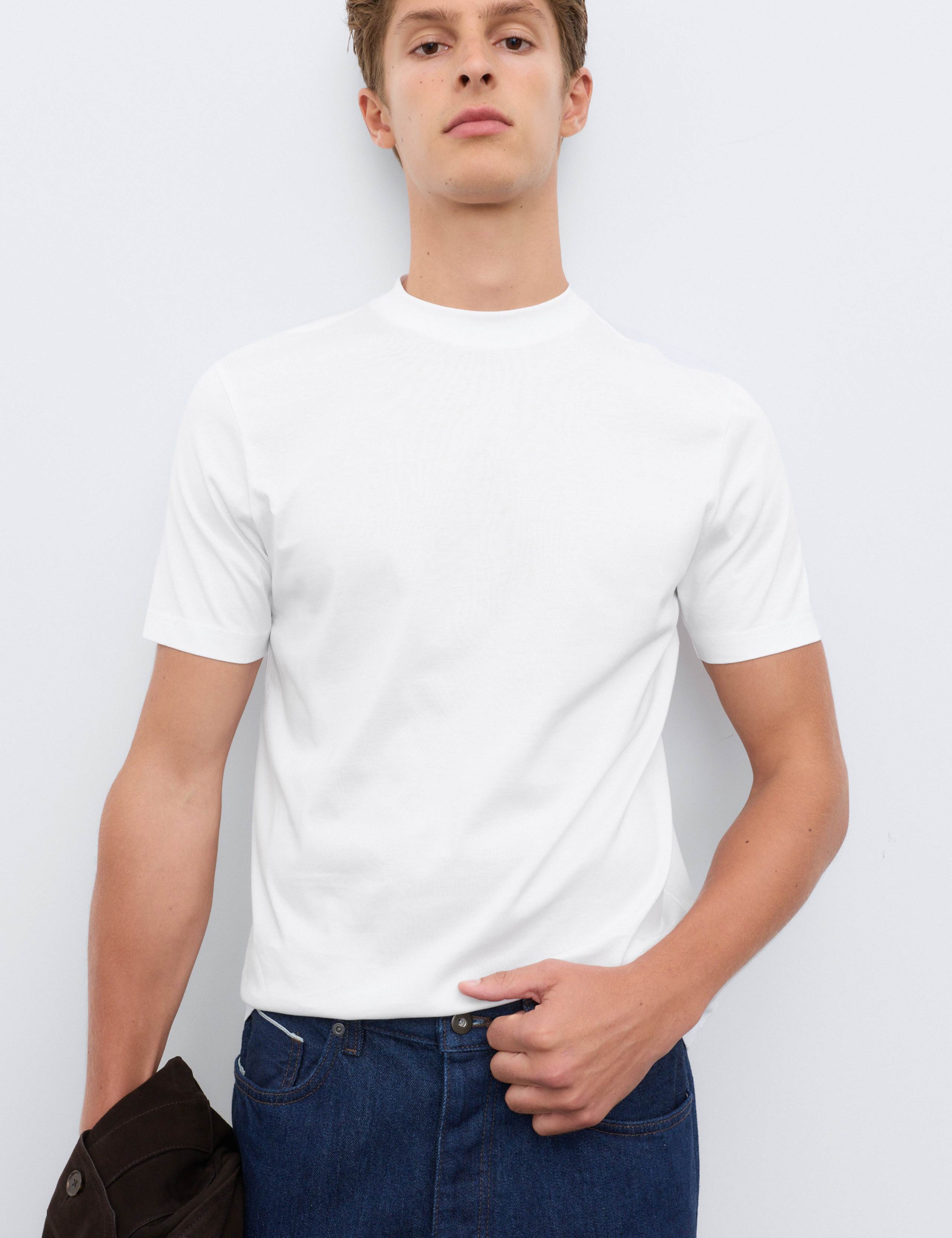 Pure Supima Cotton High Neck T-Shirt
