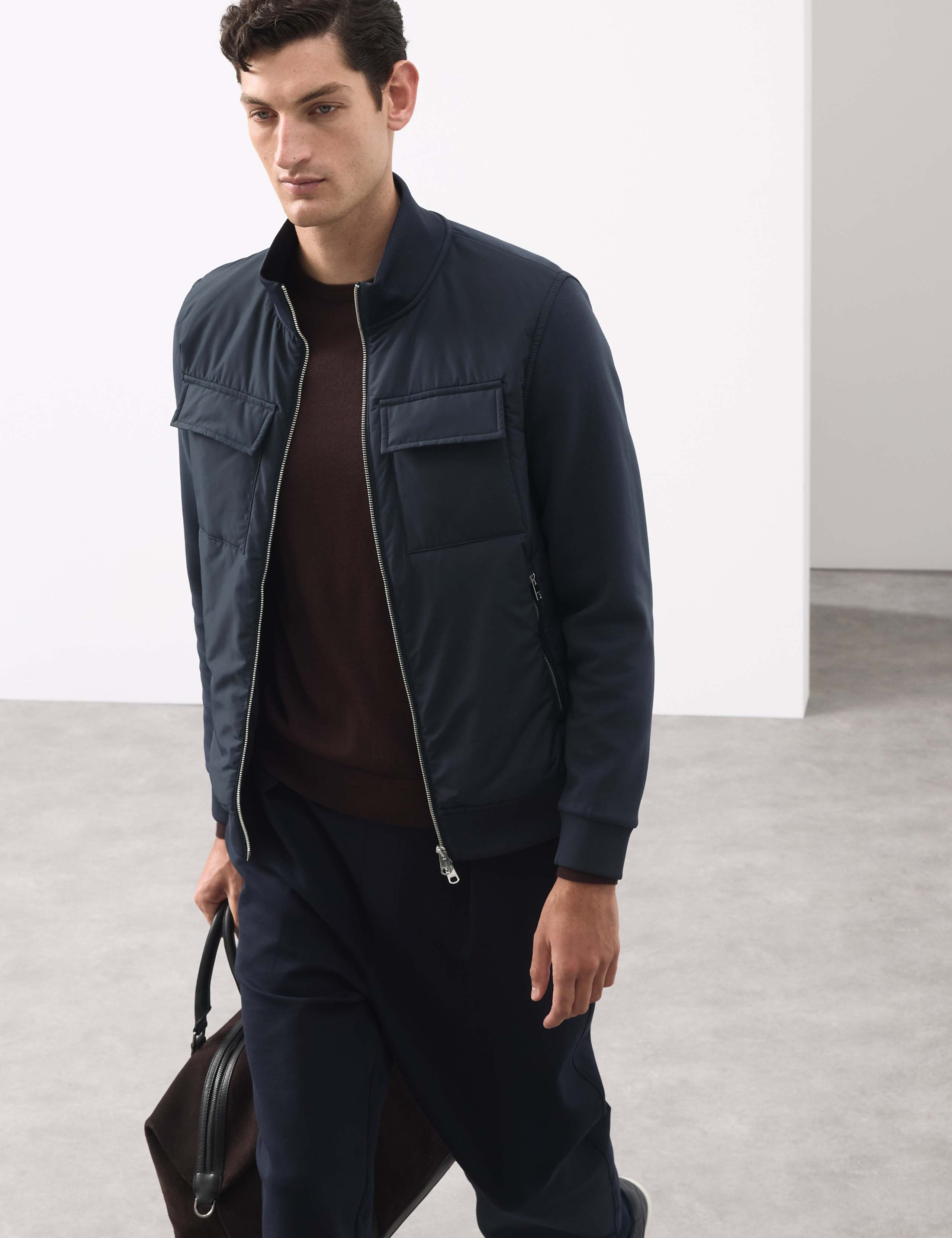 Cotton Rich Zip Up Pocket Jacket