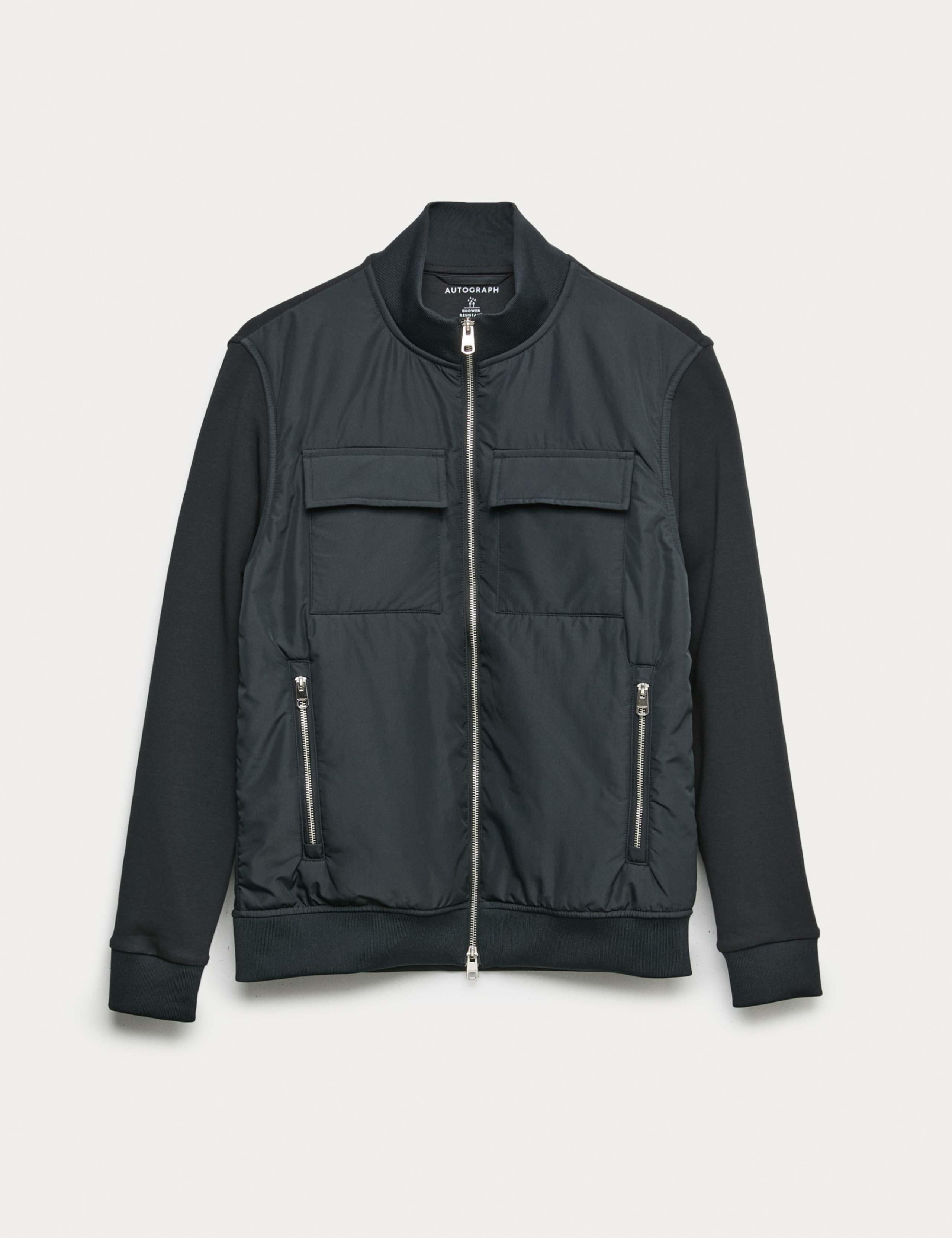 Regular Fit Cotton Rich Bomber Jacket