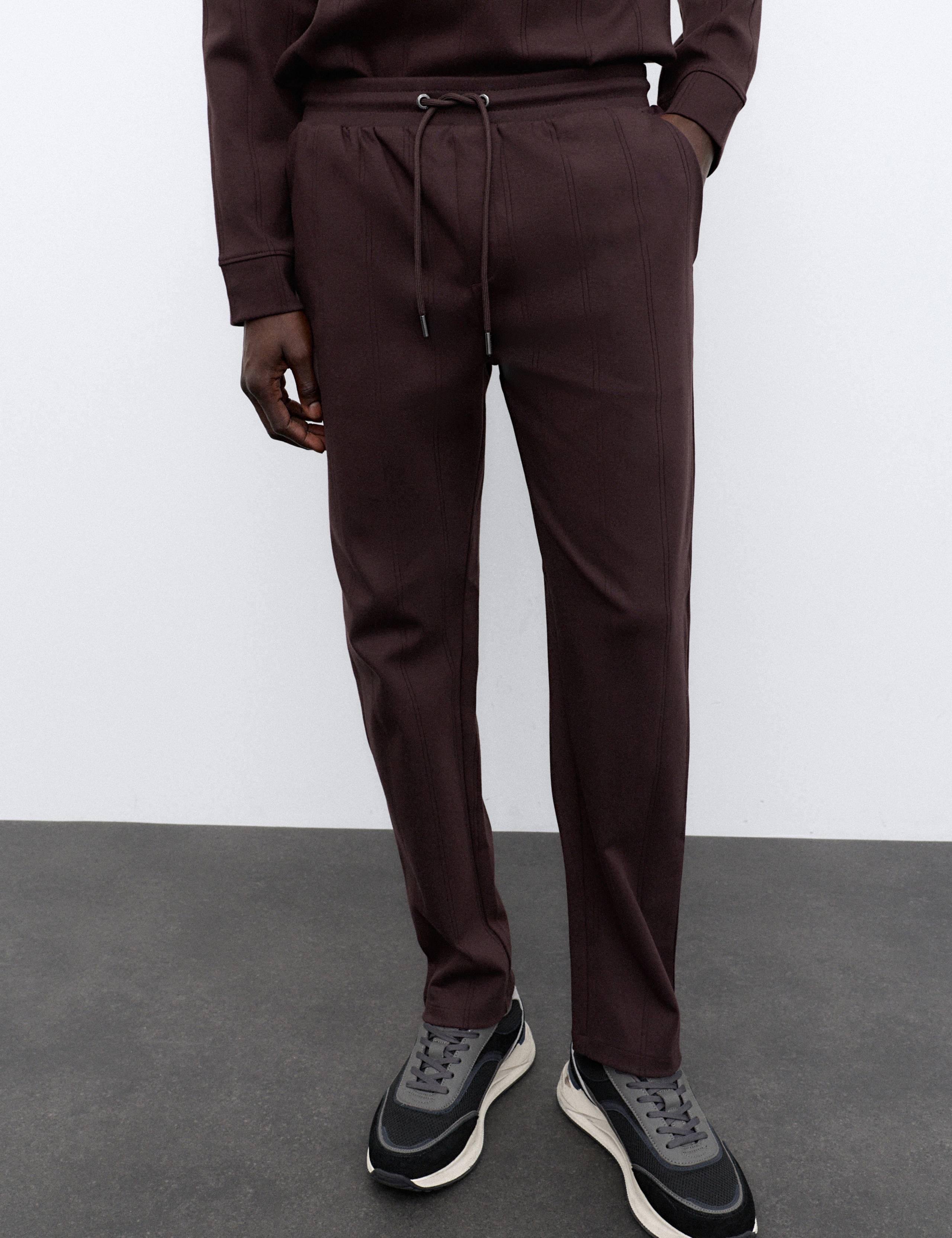 Drop Needle Pure Cotton Straight Leg Joggers