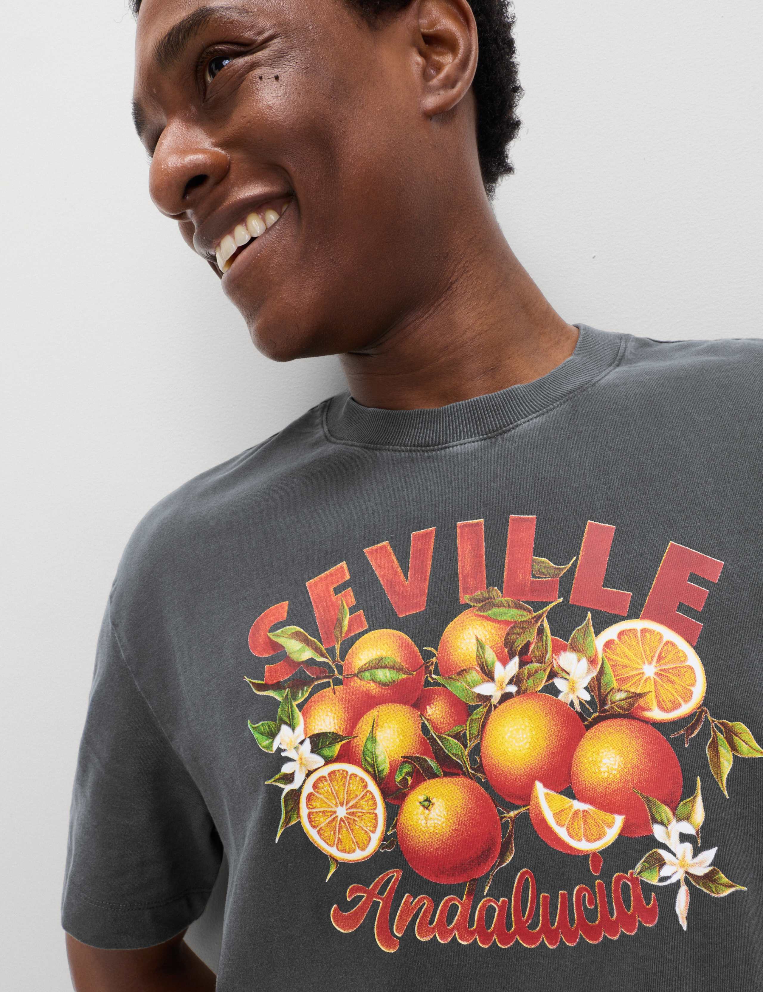 Pure Cotton Seville Graphic T-Shirt