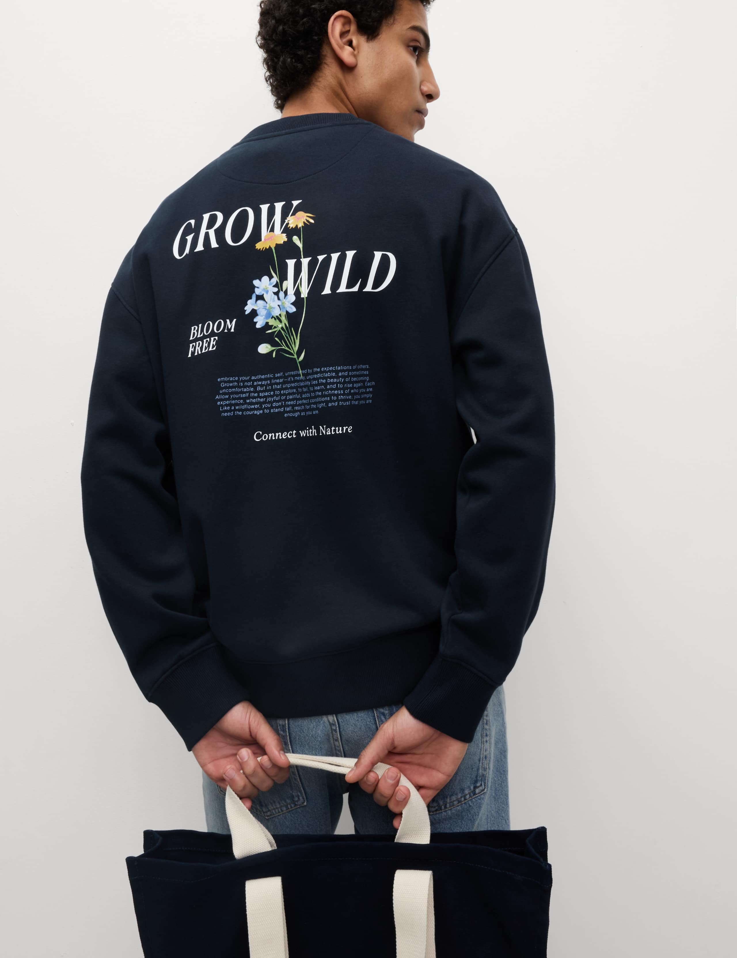Pure Cotton Embroidered Sweatshirt